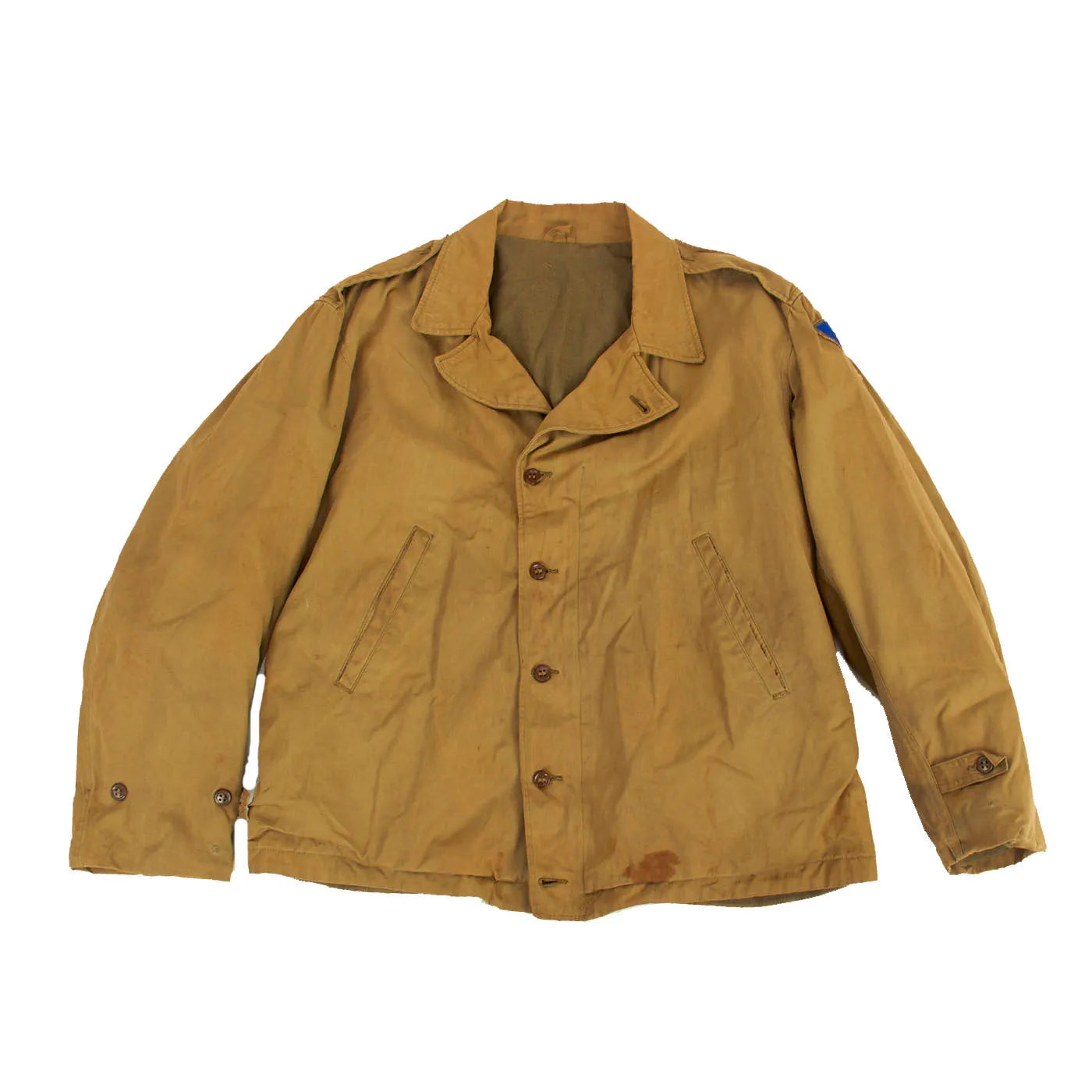 Original U.S. WWII 38th Infantry Division Patched M1941 Field Jacket - The Cyclone Division