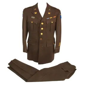 Original U.S. WWII 5307th Composite Unit (Provisional) Merrill’s Marauders 1st Engineer Brigade Captain’s Class A Uniform Set