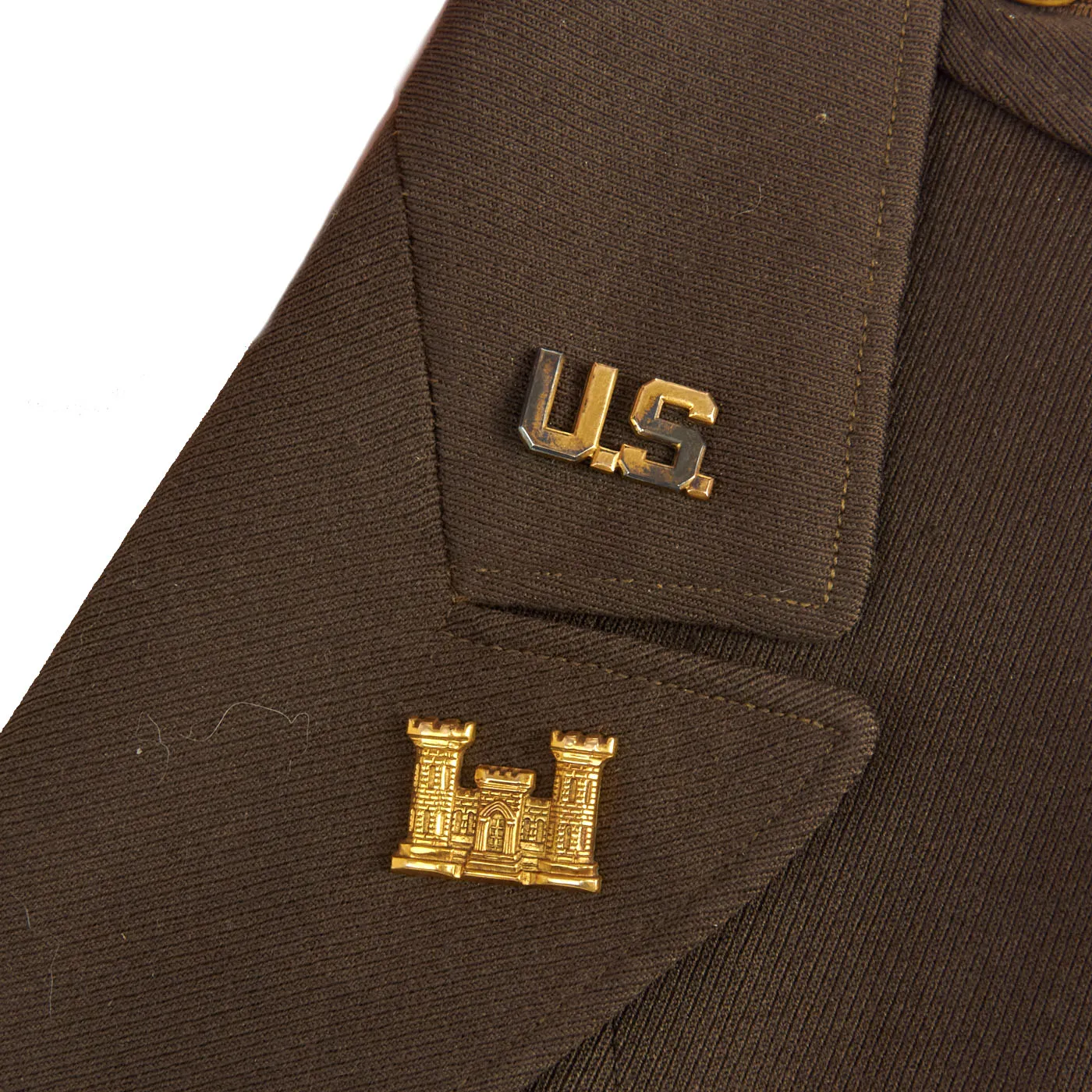 Original U.S. WWII 5307th Composite Unit (Provisional) Merrill’s Marauders 1st Engineer Brigade Captain’s Class A Uniform Set