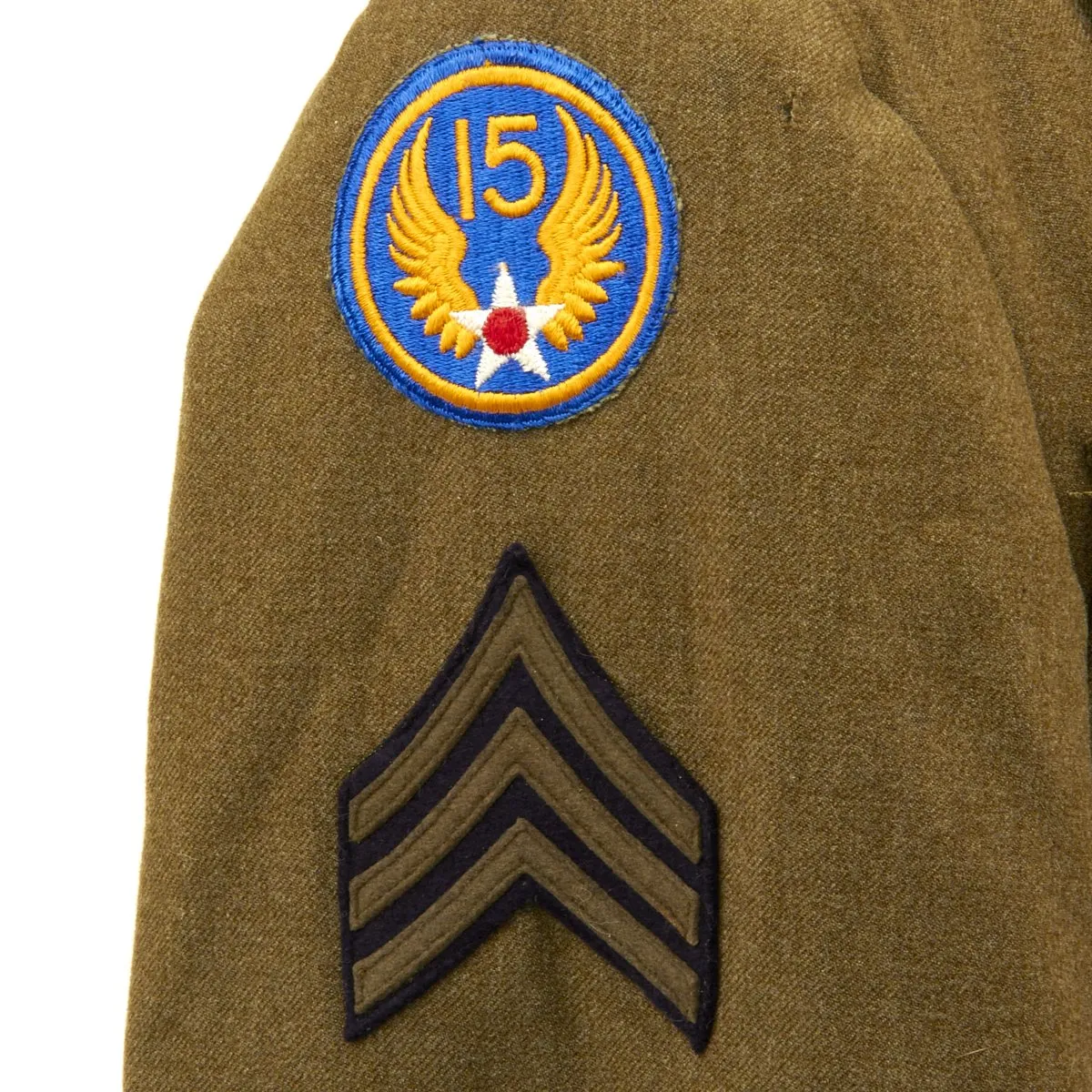 Original U.S. WWII B-24 Liberator 484th Bombardment Group Named Grouping with Painted A2 Jacket and Italian Made Patches