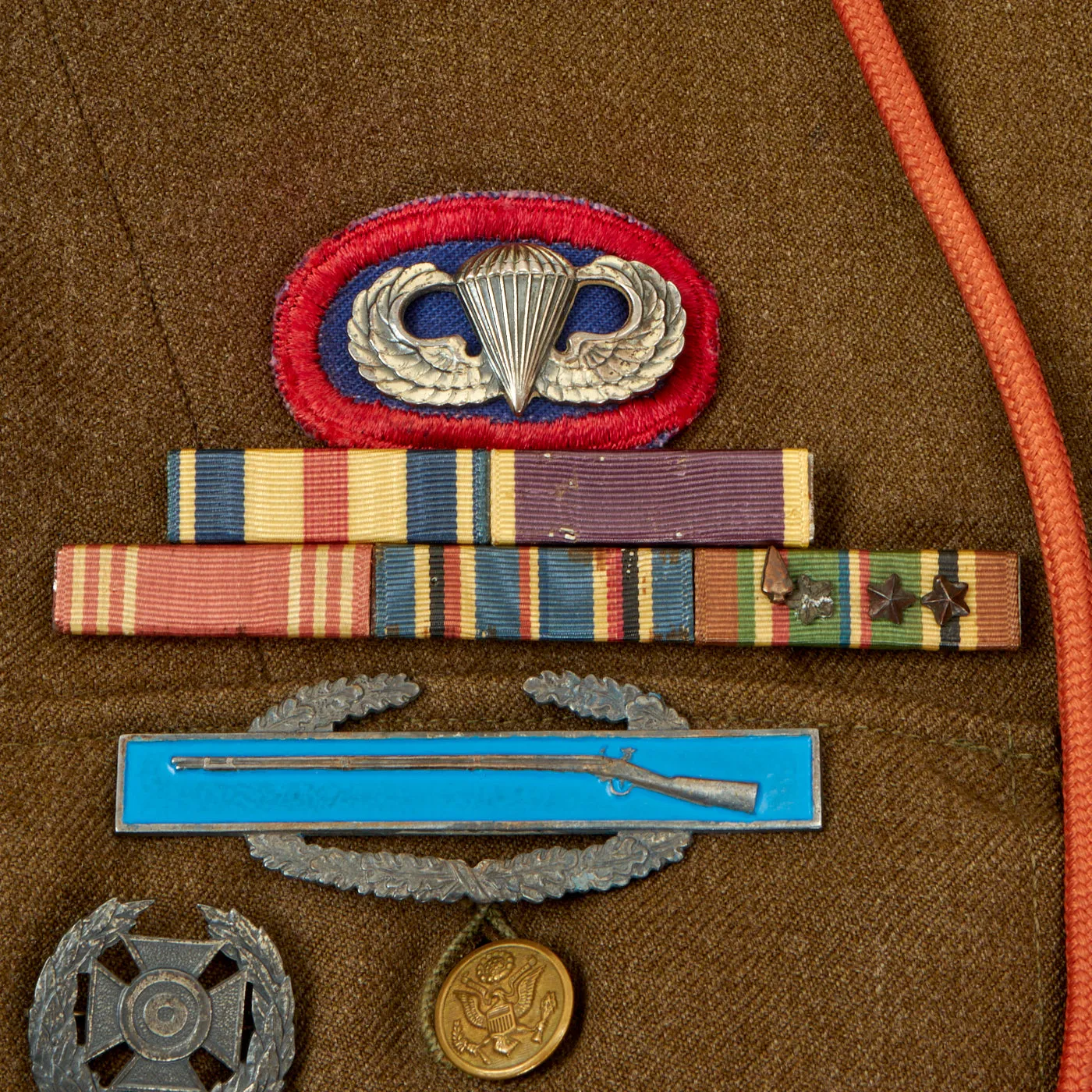 Original U.S. WWII D-Day NAMED 505th Parachute Infantry Regiment (505 PIR) Grouping with Research - Silver Star Purple Heart - Sergeant Julius A. Sebastian