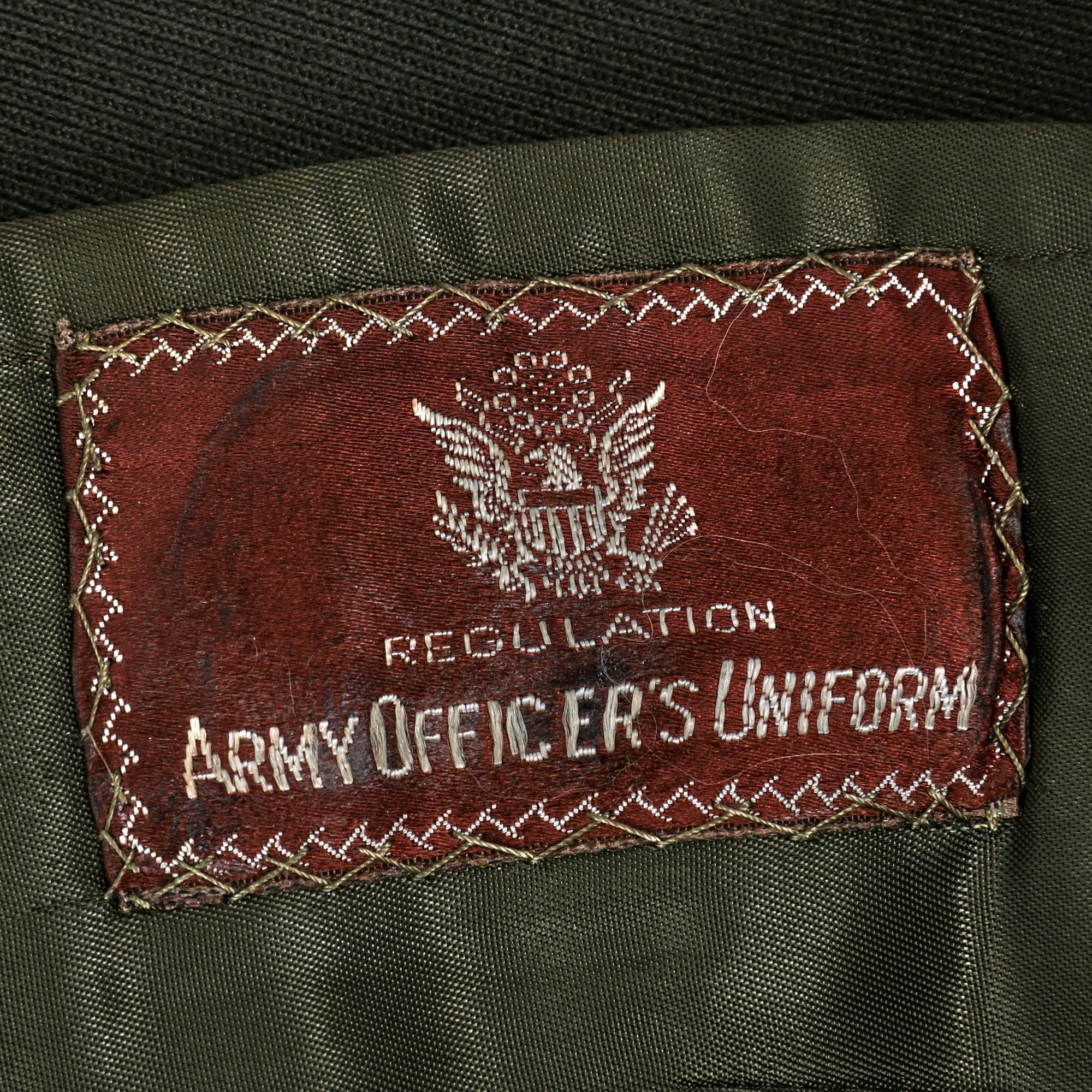 Original U.S. WWII Lieutenant Colonel Powers US Army Desert Air Task Force Patched Officer’s Winter Service Class A Uniform Coat