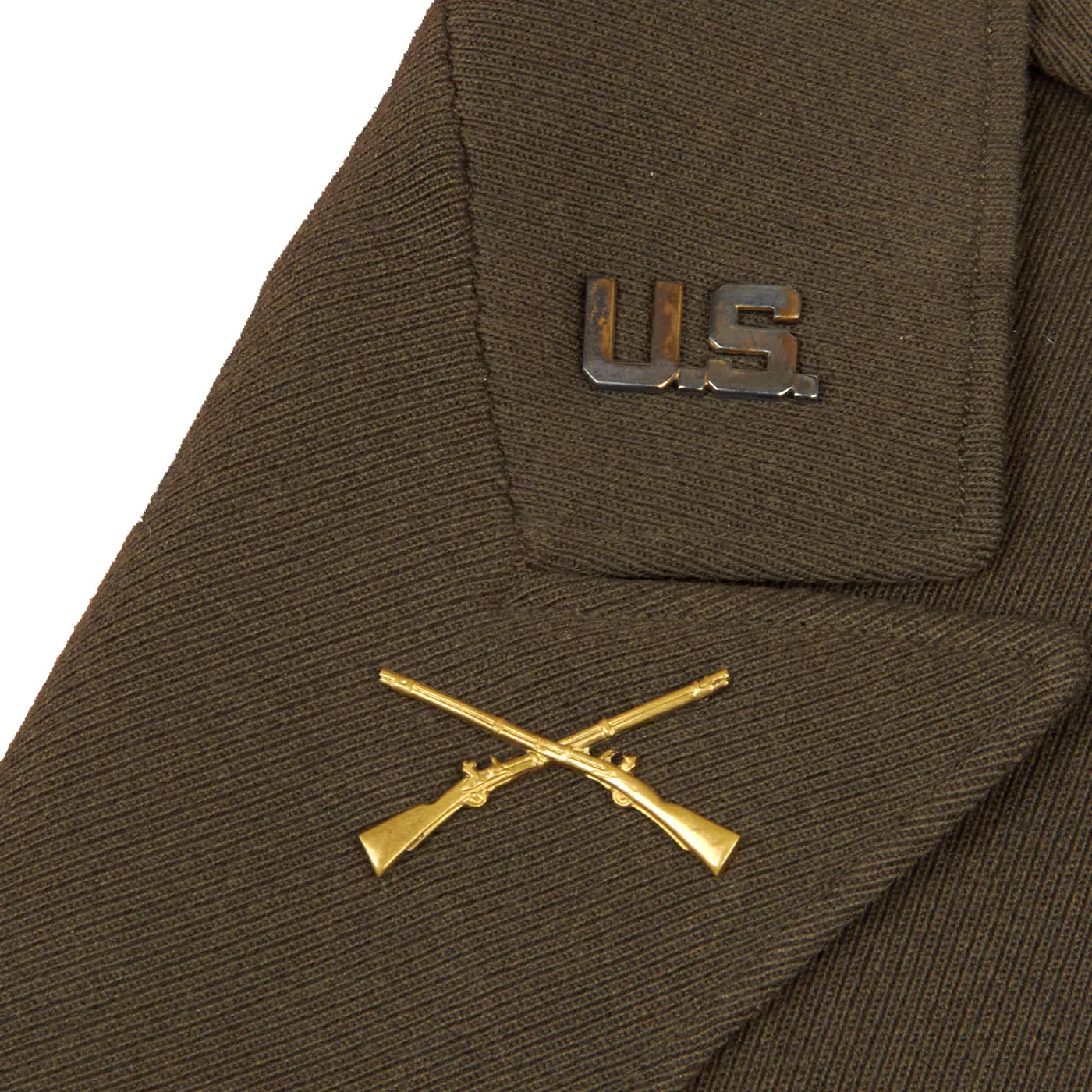 Original U.S. WWII US Army 101st Airborne Division Patched Officer’s Winter Service Class A Uniform Coat