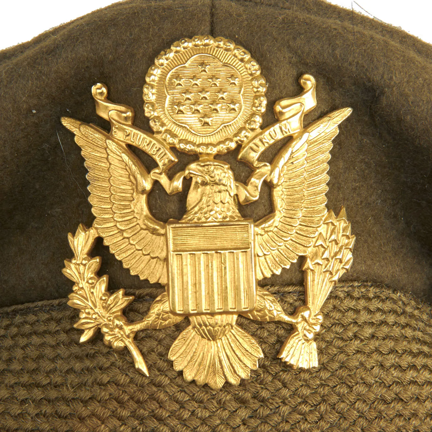 Original U.S. WWII USAAF Named Officer Winter Crush Visor Cap by Luxenberg of New York