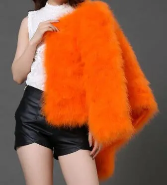 Ostrich Wool Fur Coat