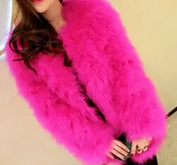 Ostrich Wool Fur Coat