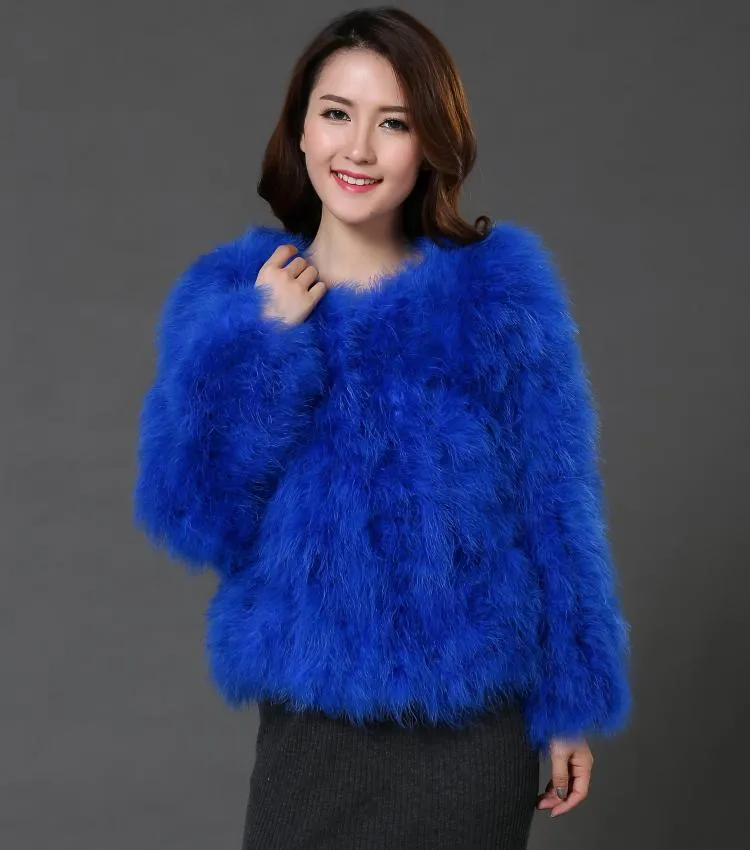 Ostrich Wool Fur Coat