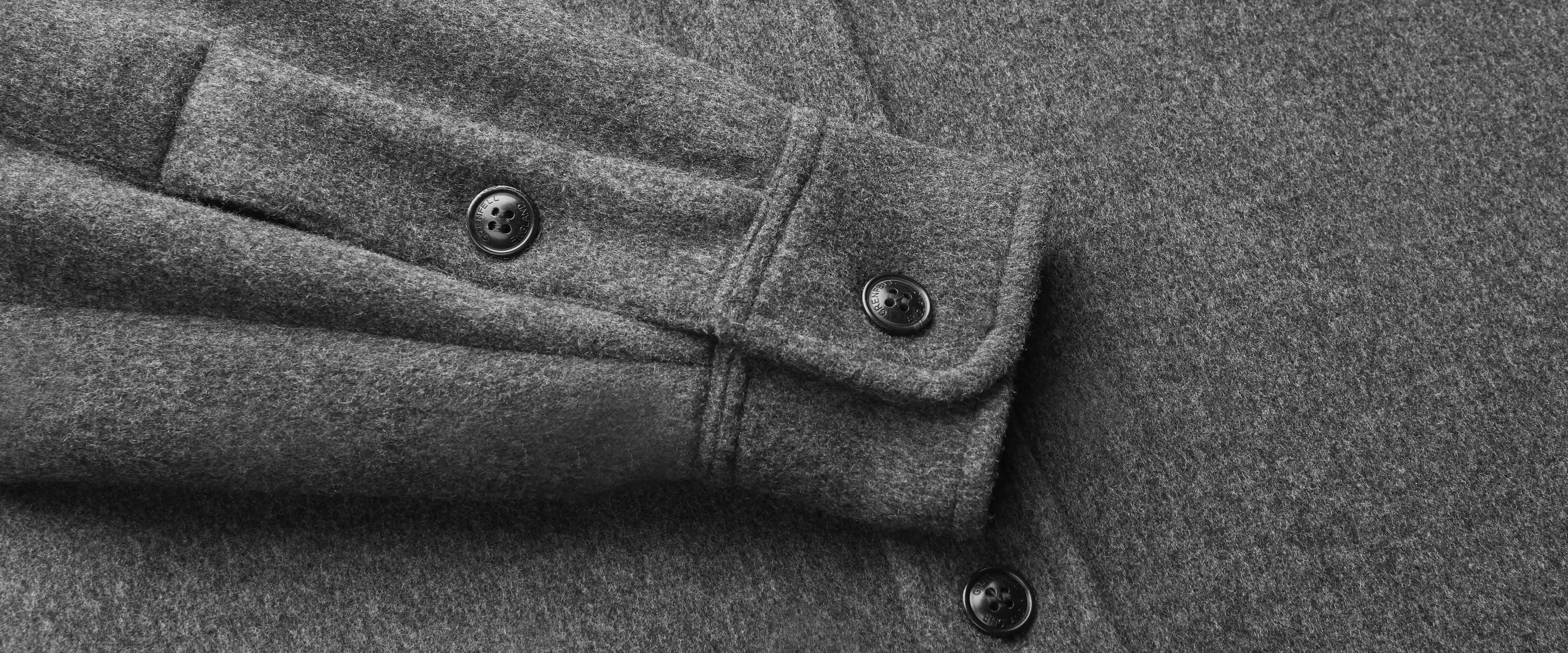 Overshirt - Heavy Double Faced Wool Grey & Camel