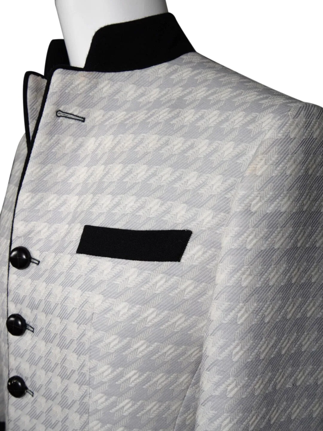 Oyster Grigio Houndstooth Mandani Coat