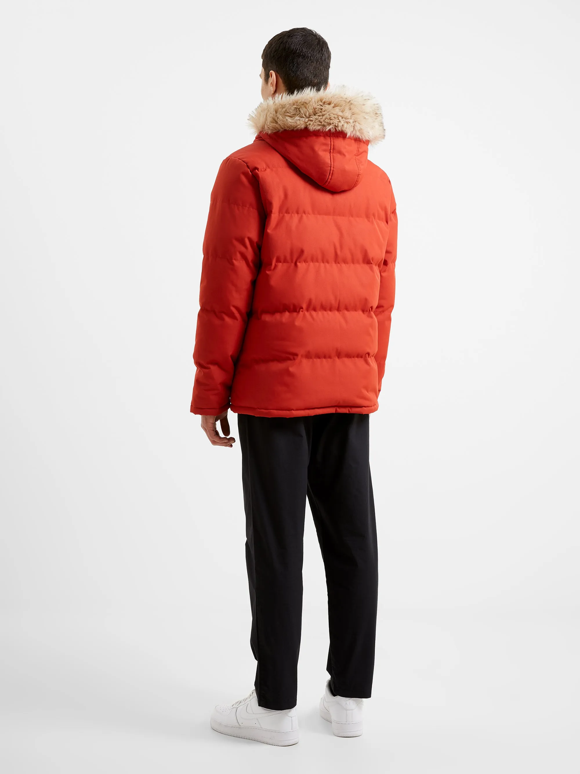 Padded Mid Length Parka Coat