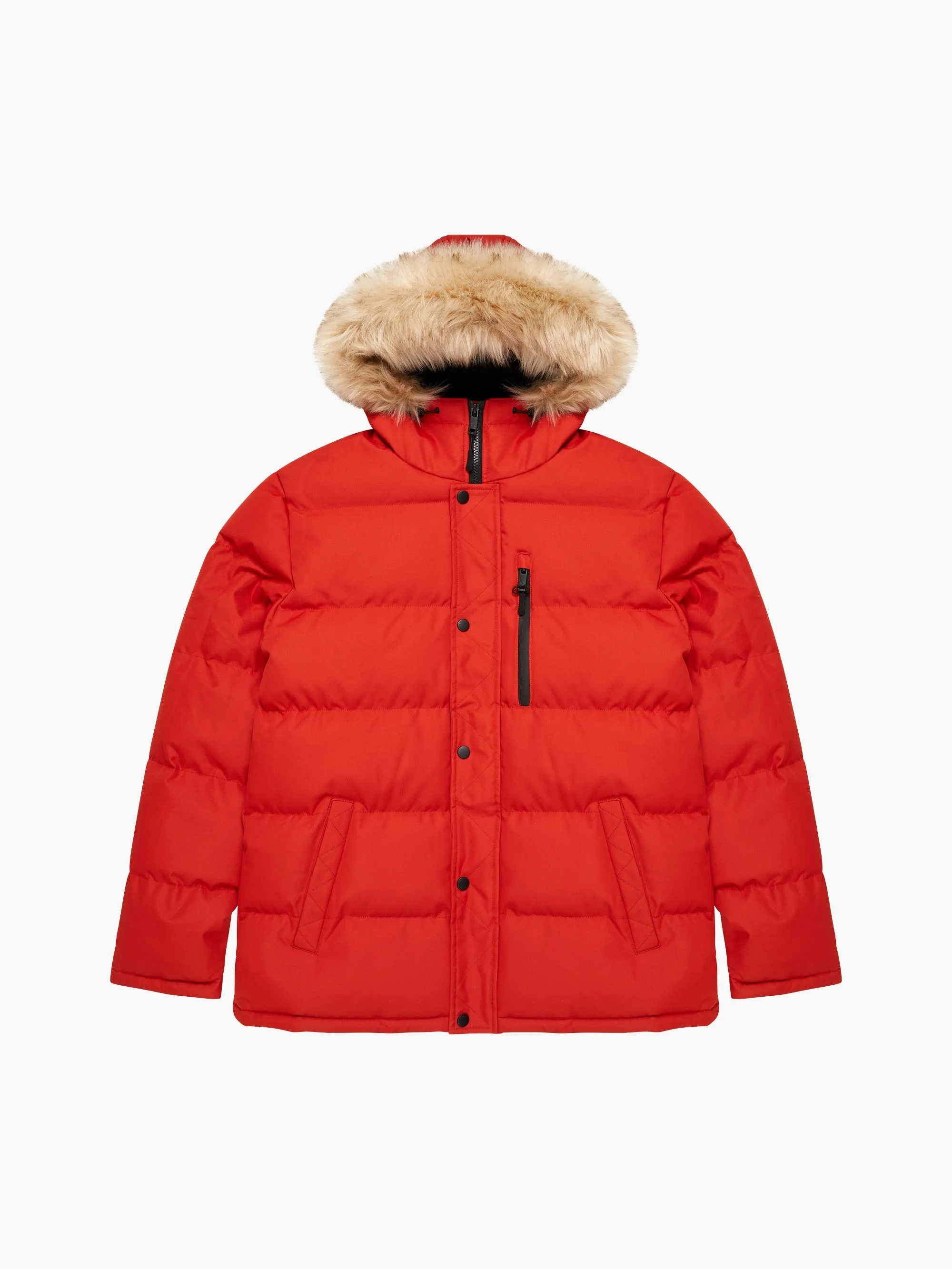 Padded Mid Length Parka Coat