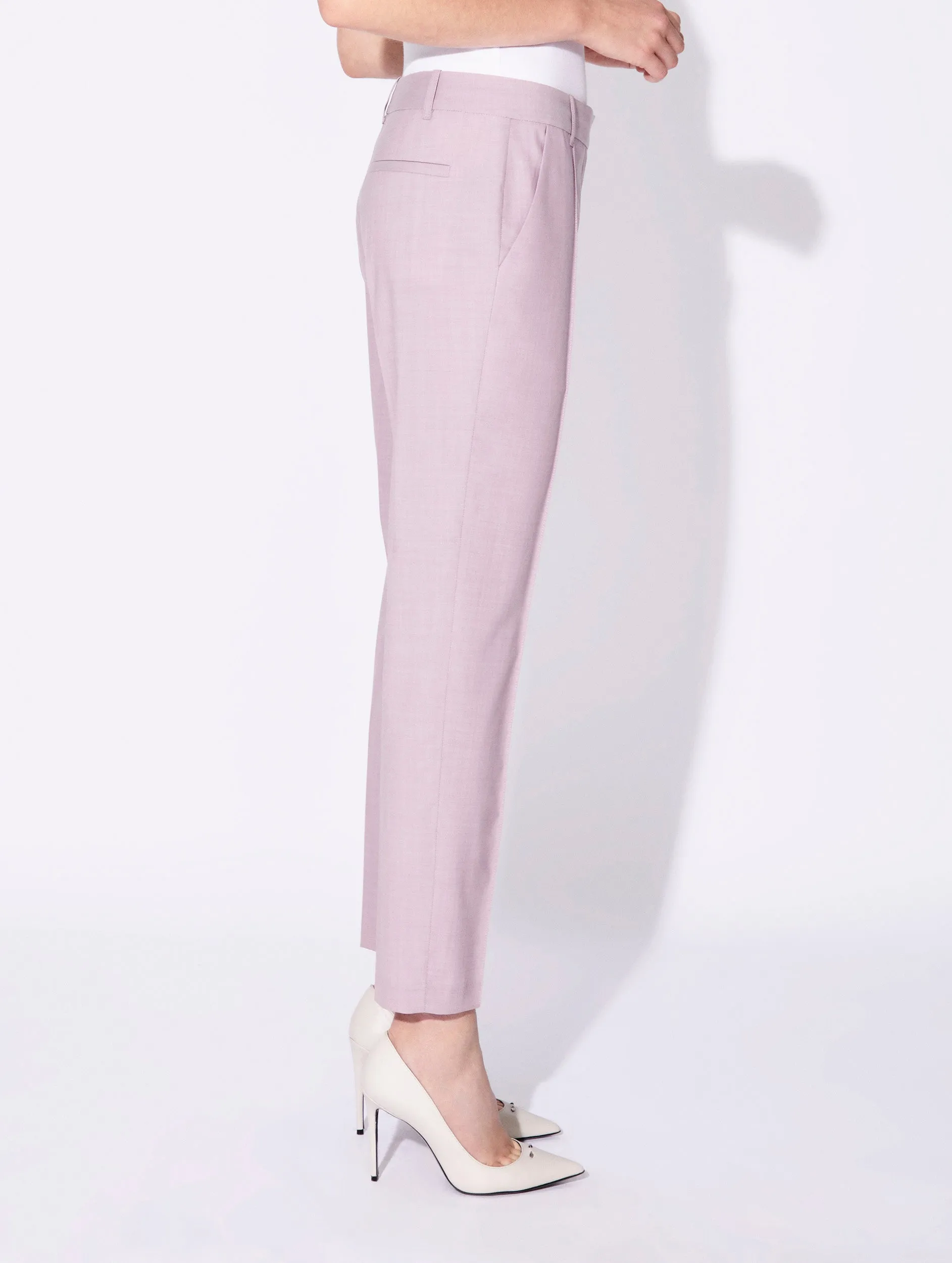 Pantalon de costume Roxy en alpaga rose pâle