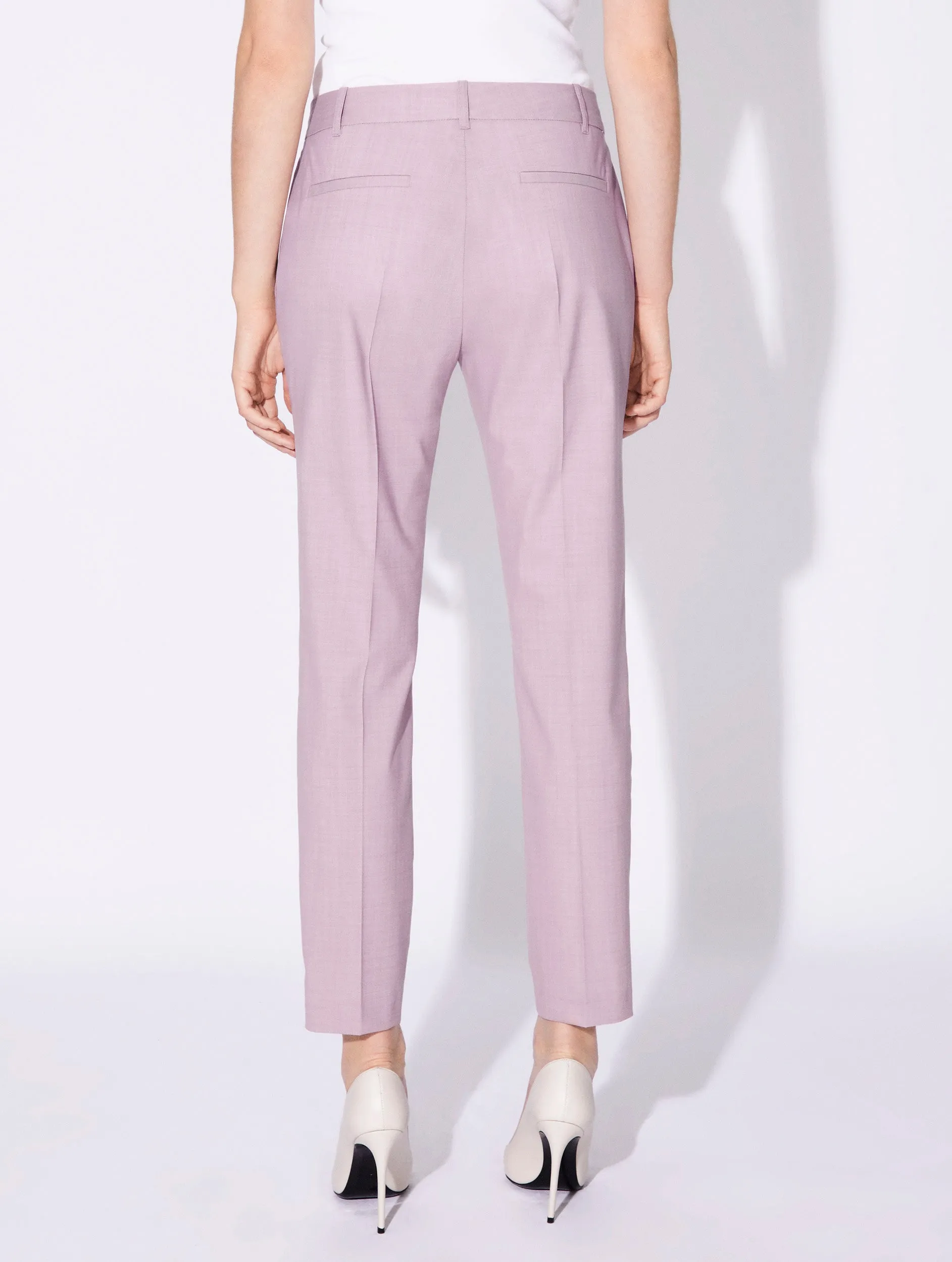 Pantalon de costume Roxy en alpaga rose pâle