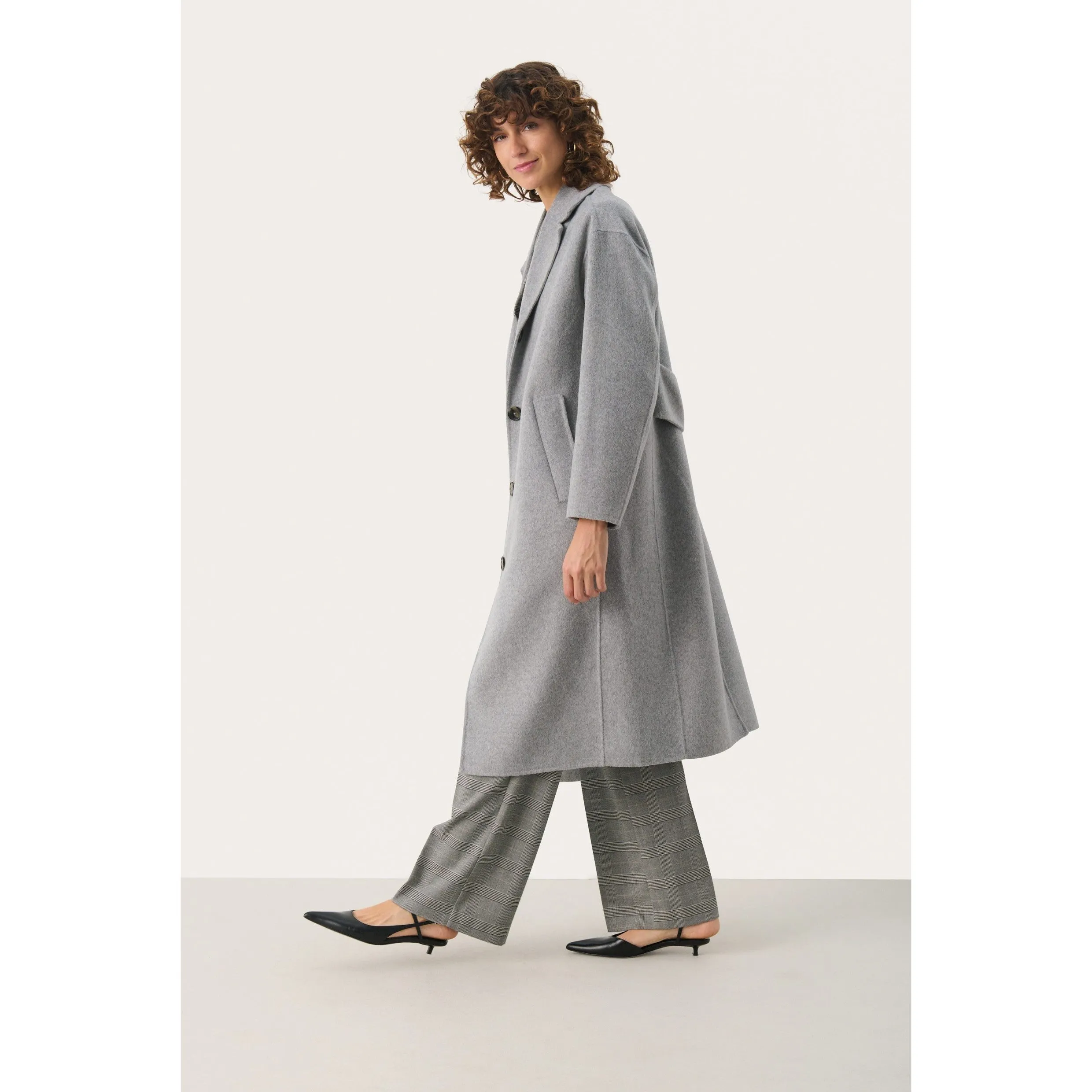 Part Two Lorelai Coat in Light Grey Melange 30308734