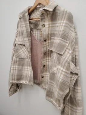 Plaid Crop Shacket