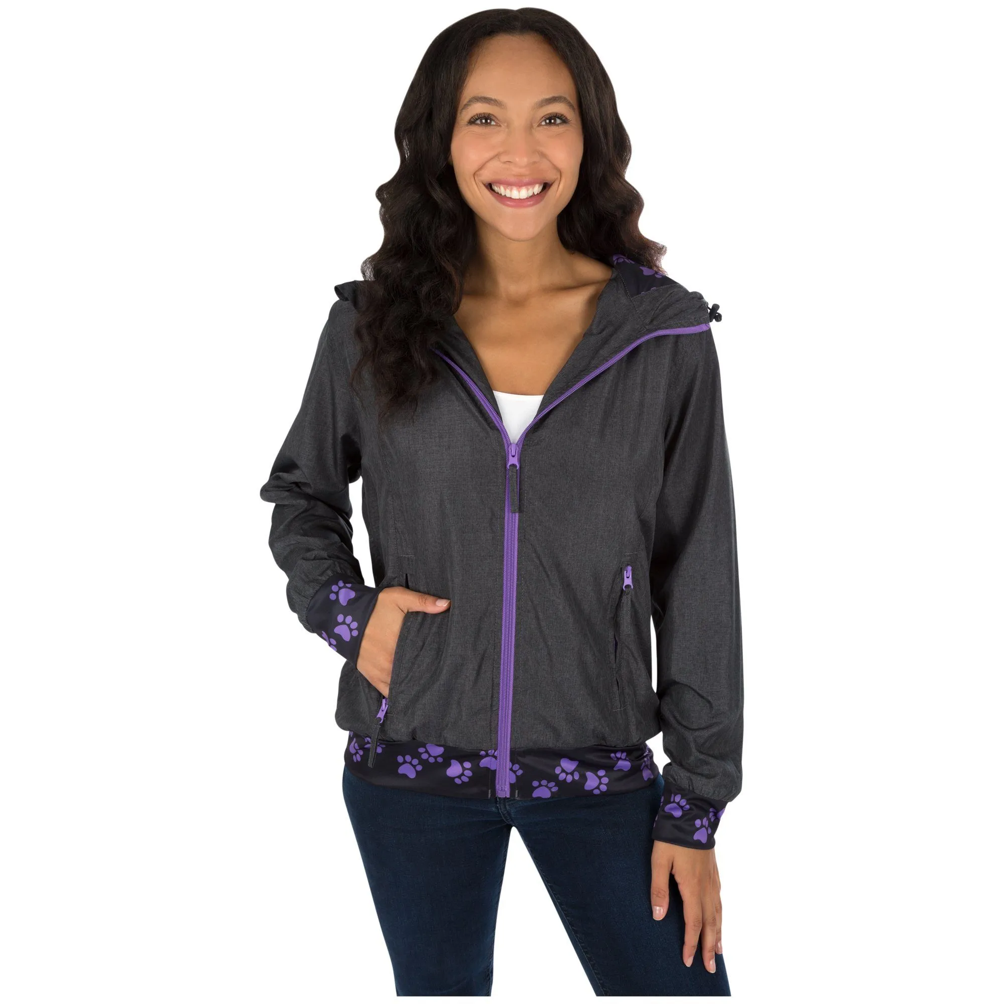 Purple Paw Lightweight Athletic Jacket