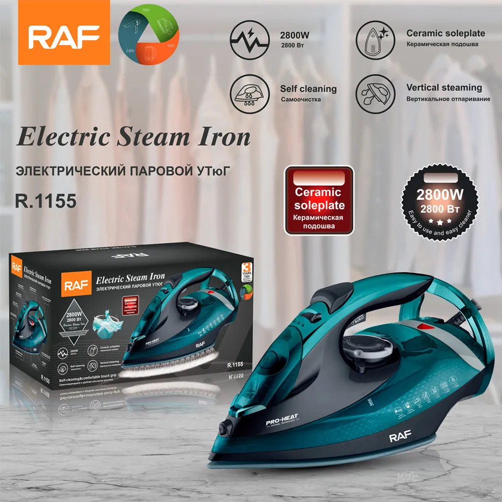 RAF Electric Steam Iron | 2800W | Vertical Steaming | Ceramic Soleplate | Self Cleaning