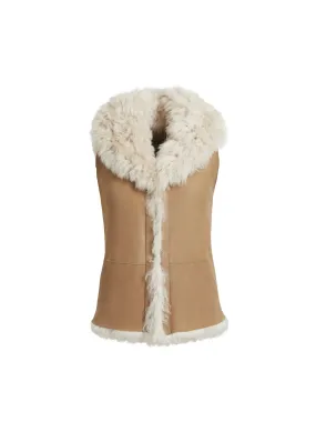 Reversible Elizabeth Gilet - Tan & Cream