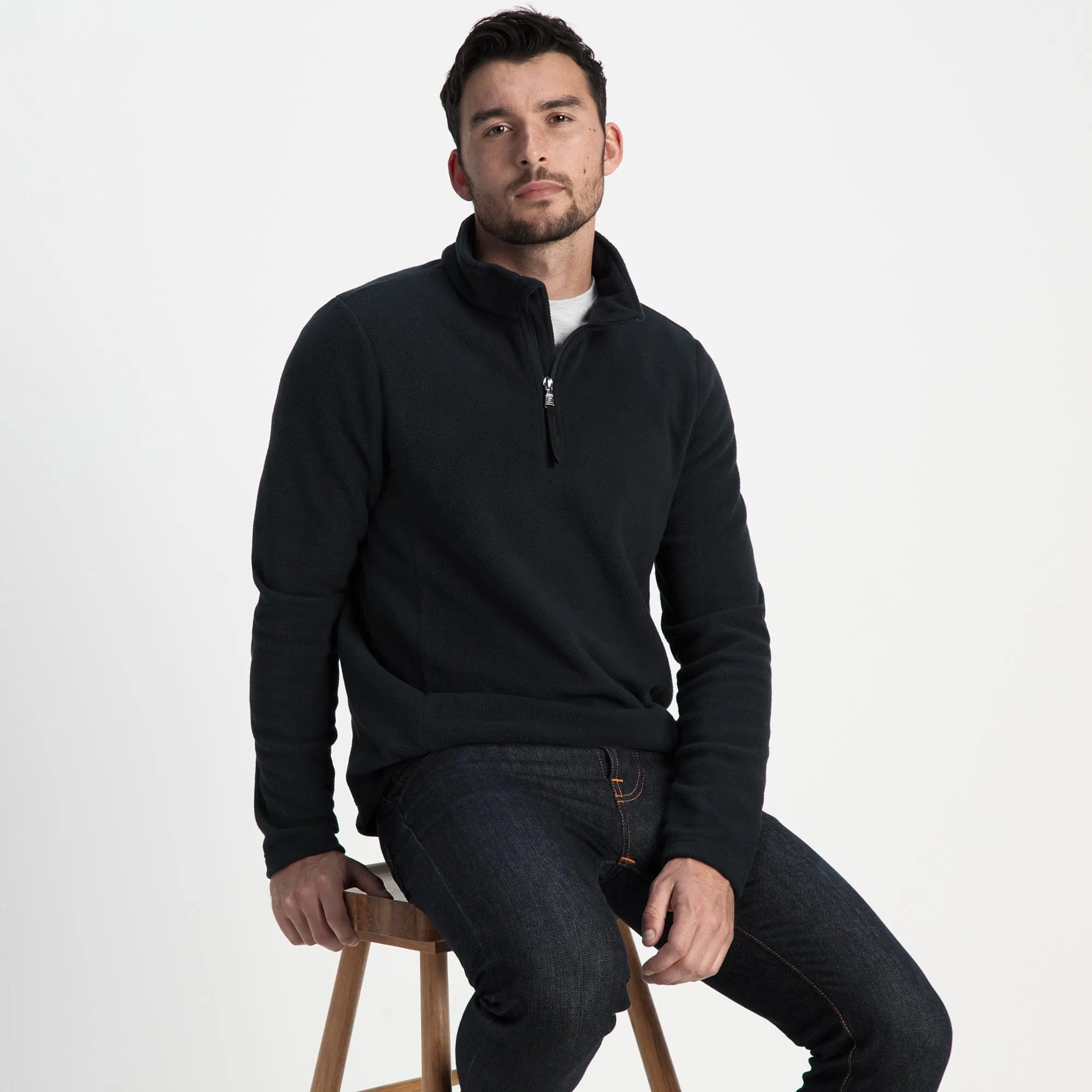 Revive Mens Quarter Zip Fleece - Black