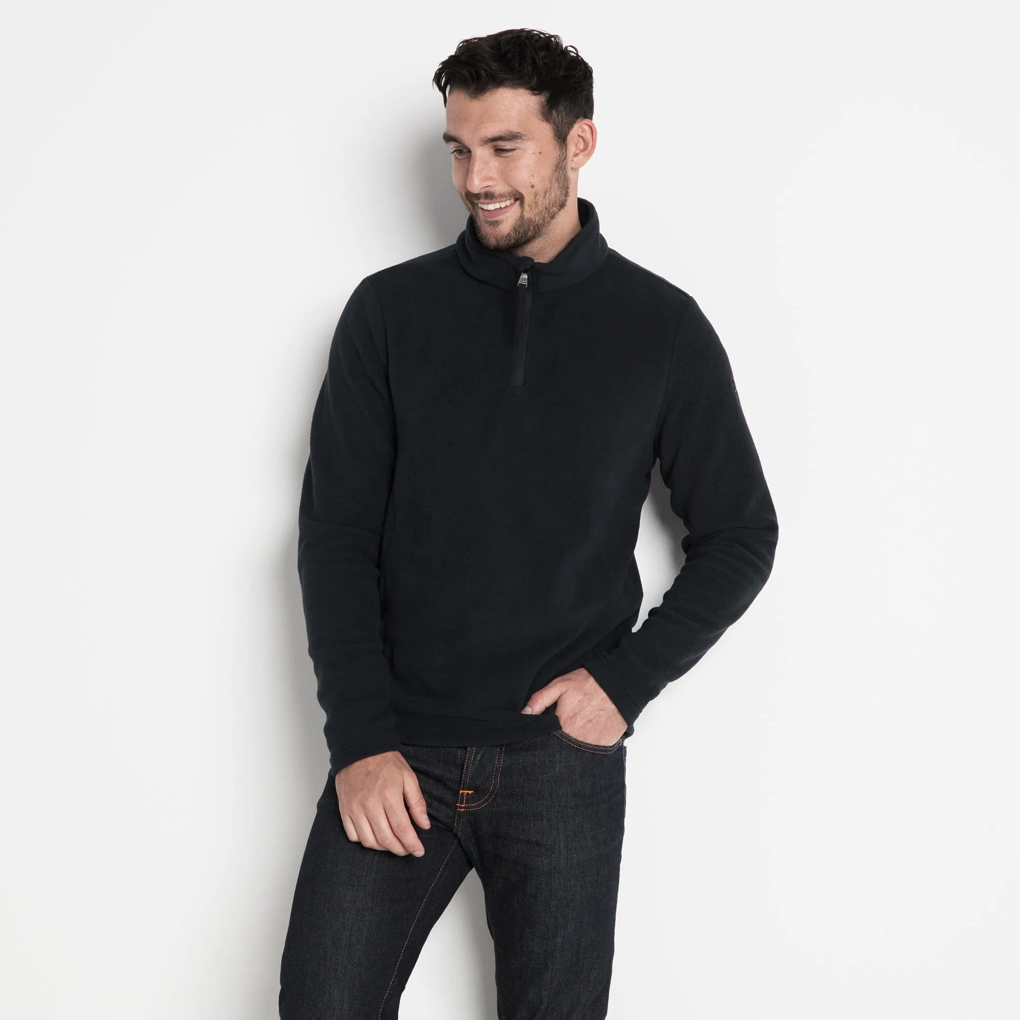 Revive Mens Quarter Zip Fleece - Black