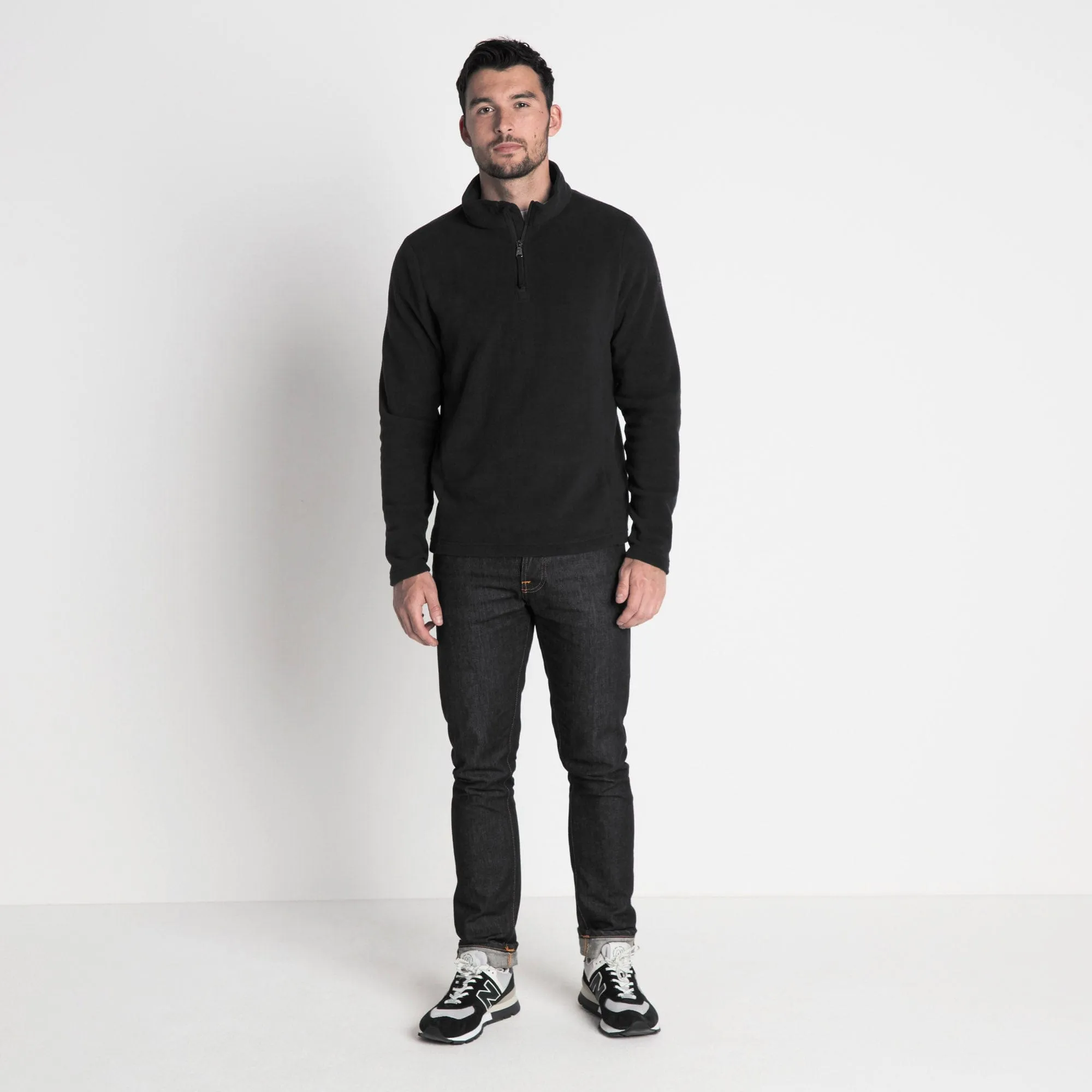 Revive Mens Quarter Zip Fleece - Black