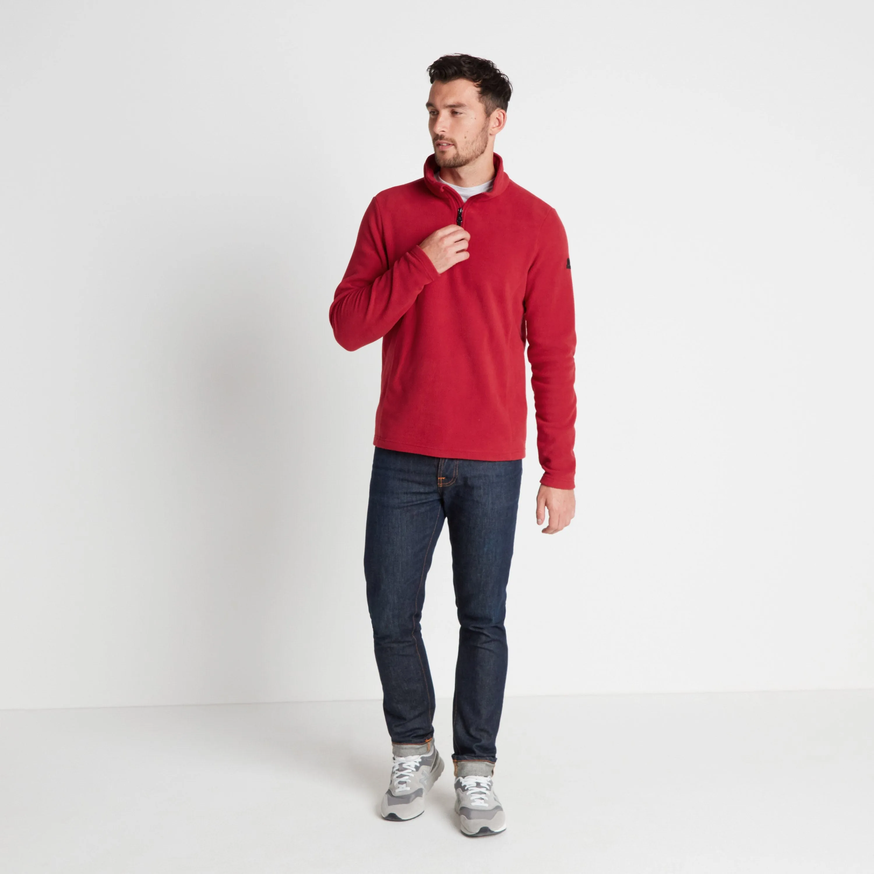 Revive Mens Quarter Zip Fleece - Chilli Red