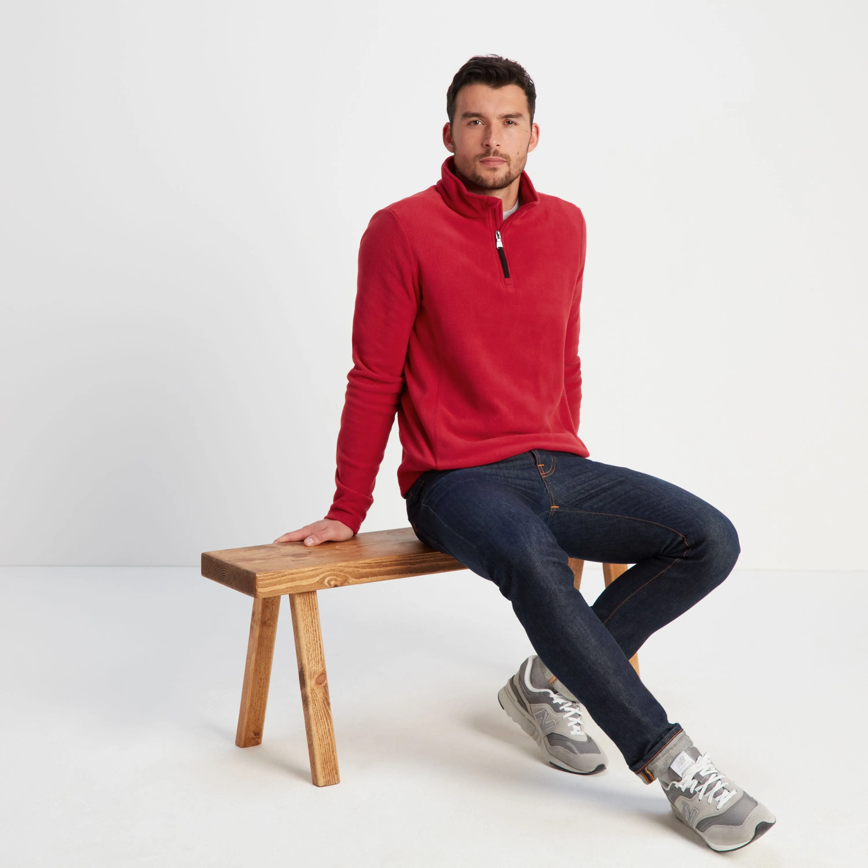 Revive Mens Quarter Zip Fleece - Chilli Red