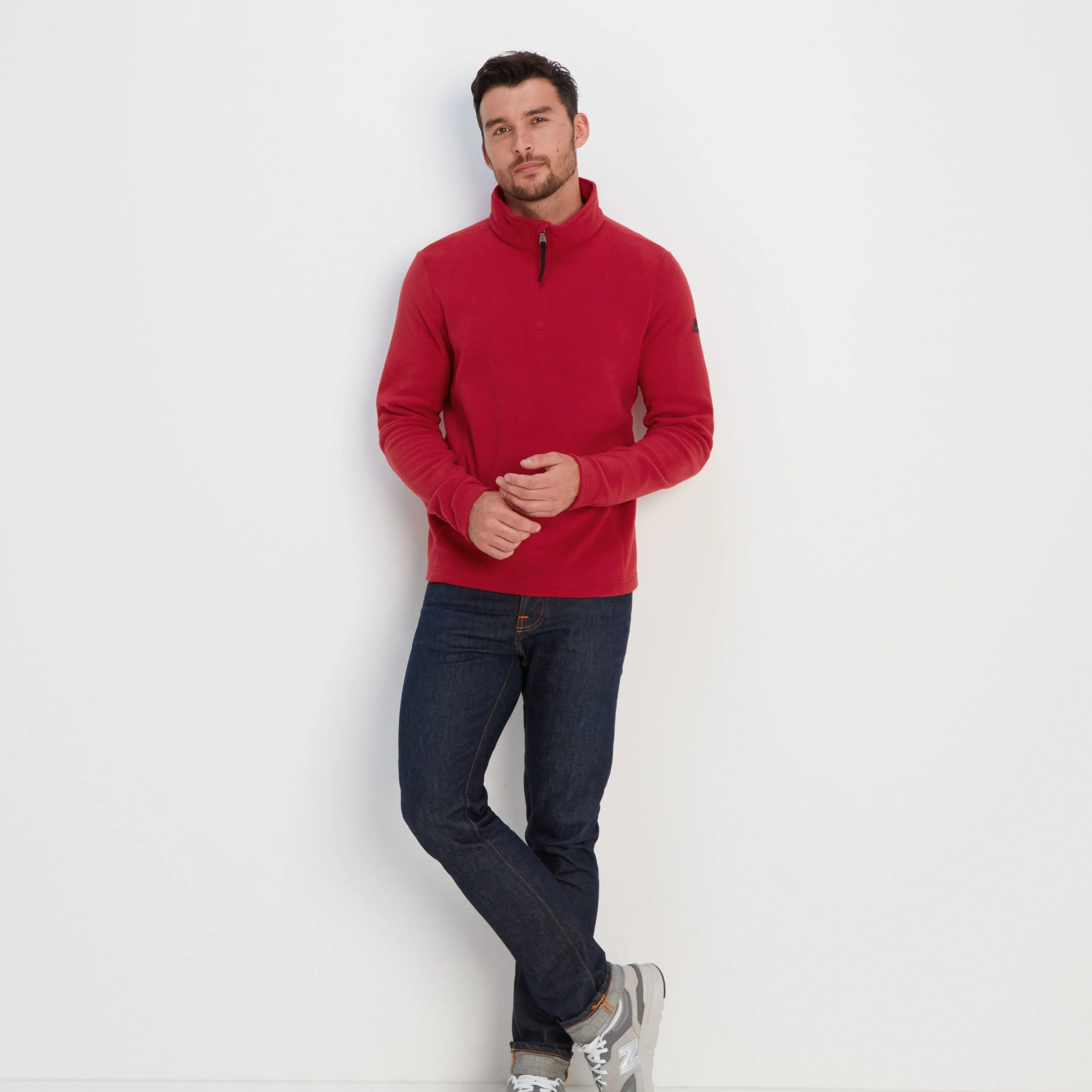 Revive Mens Quarter Zip Fleece - Chilli Red