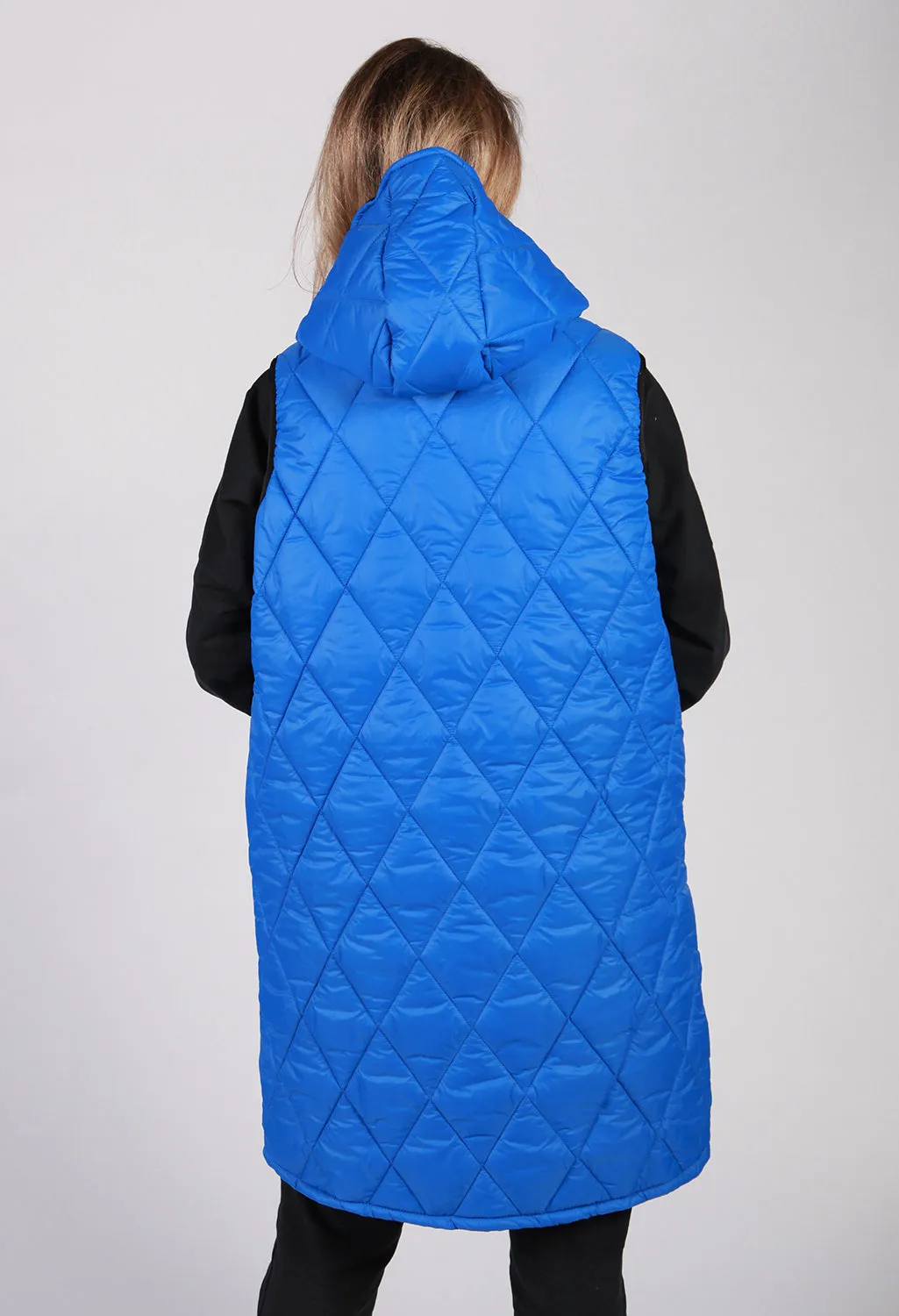 Royal Blue Quilted Logo Strap Gilet