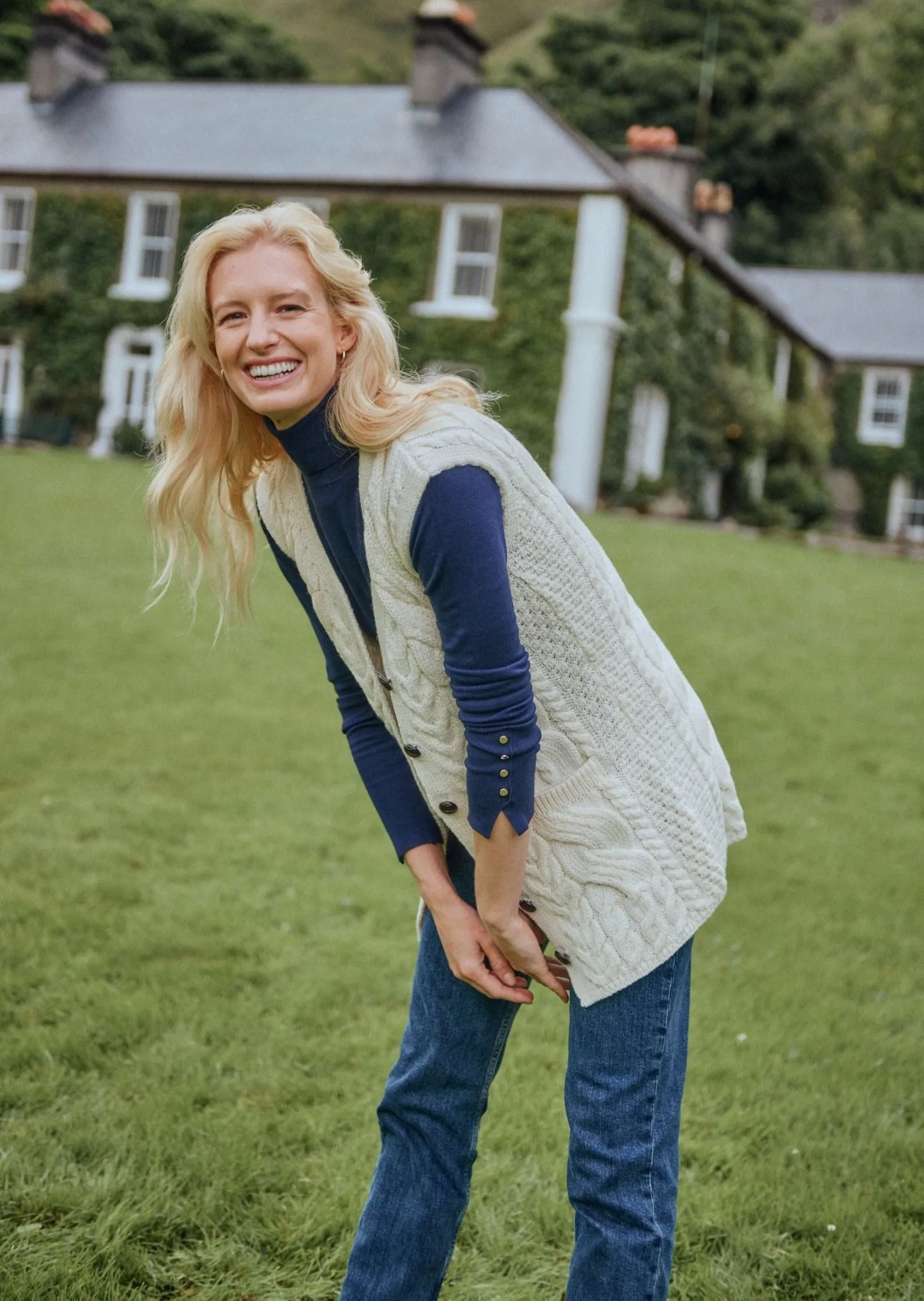 Saoirse Aran Supersoft Cardigan | Natural