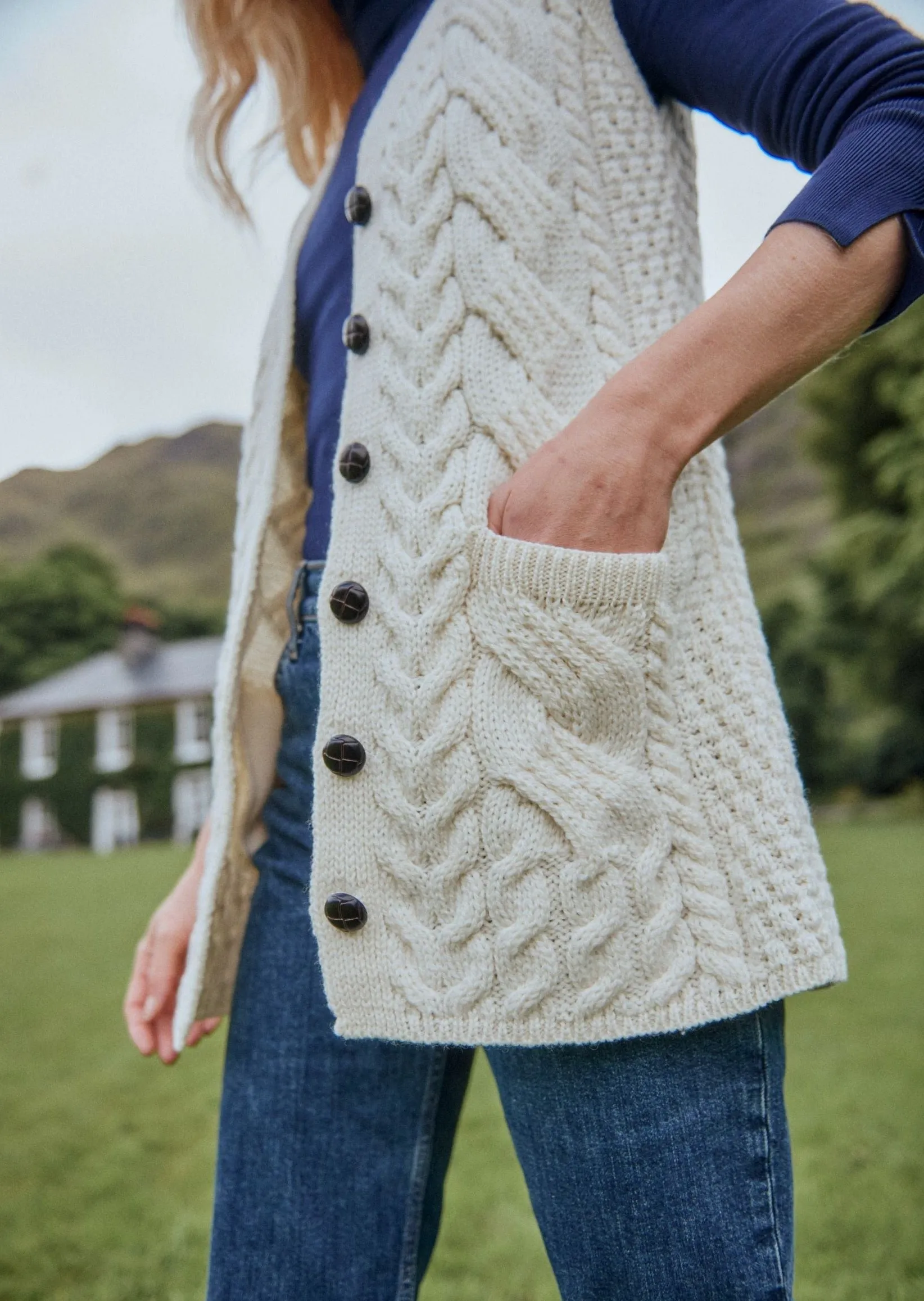 Saoirse Aran Supersoft Cardigan | Natural