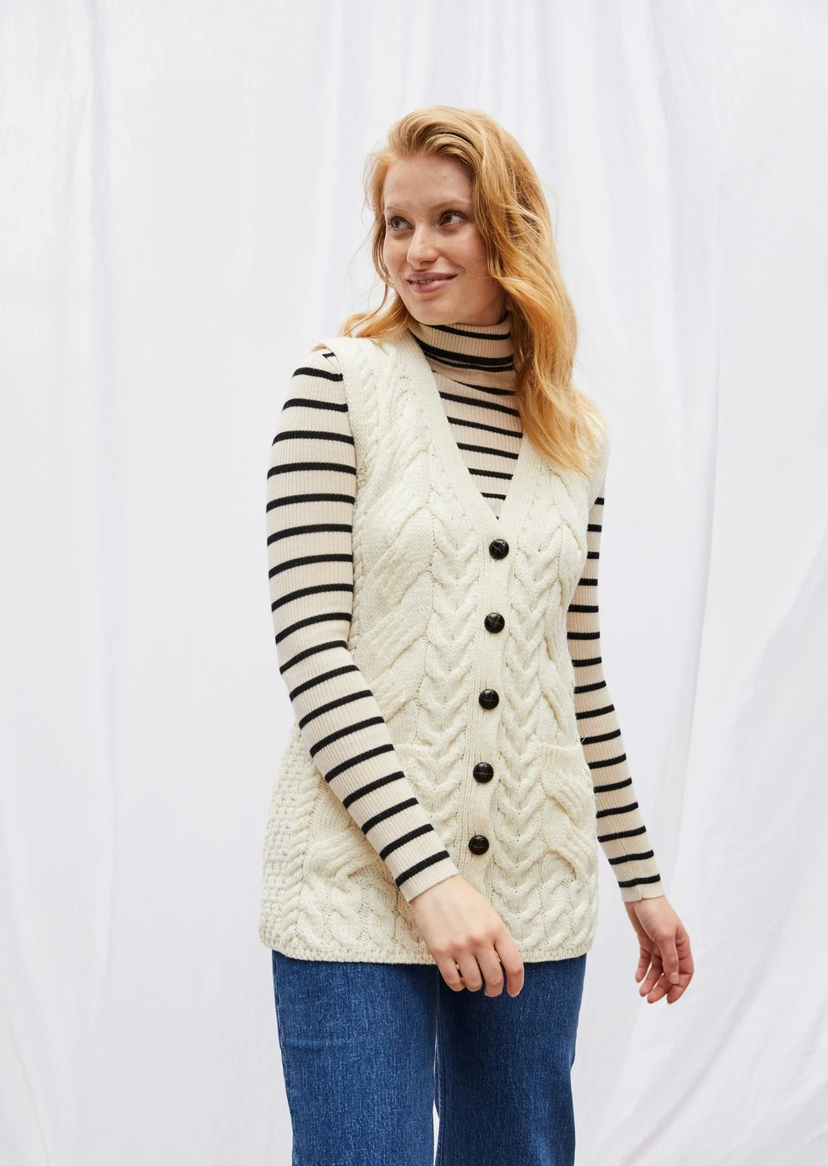 Saoirse Aran Supersoft Cardigan | Natural