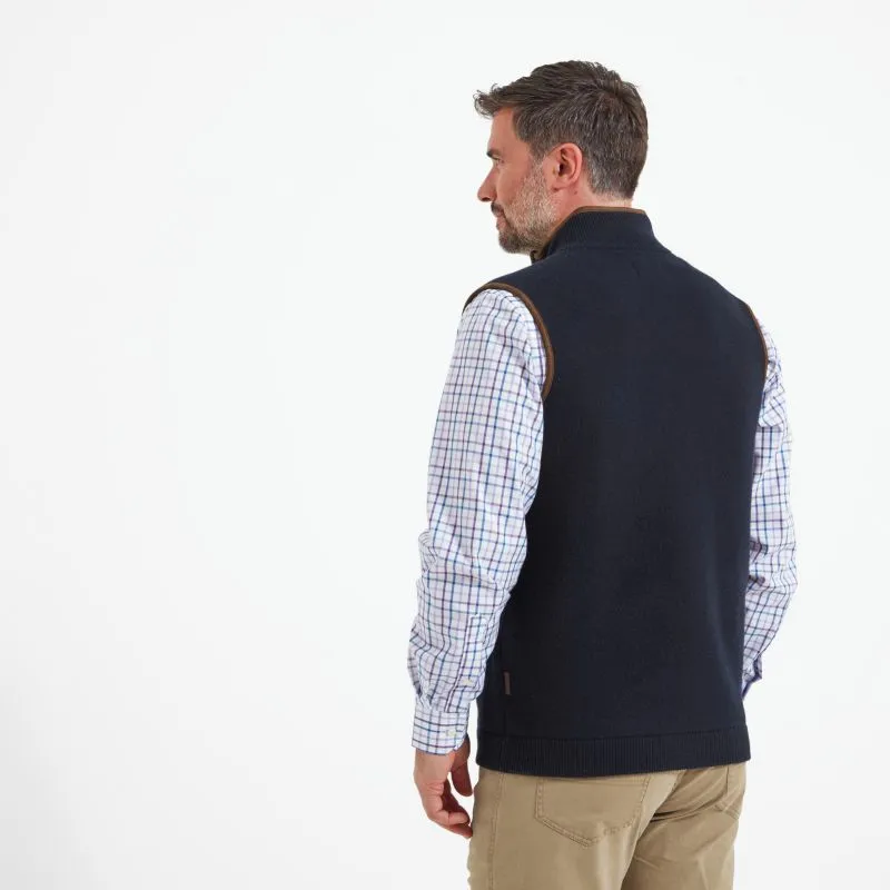 Schoffel Orkney Merino Mens Gilet - Navy