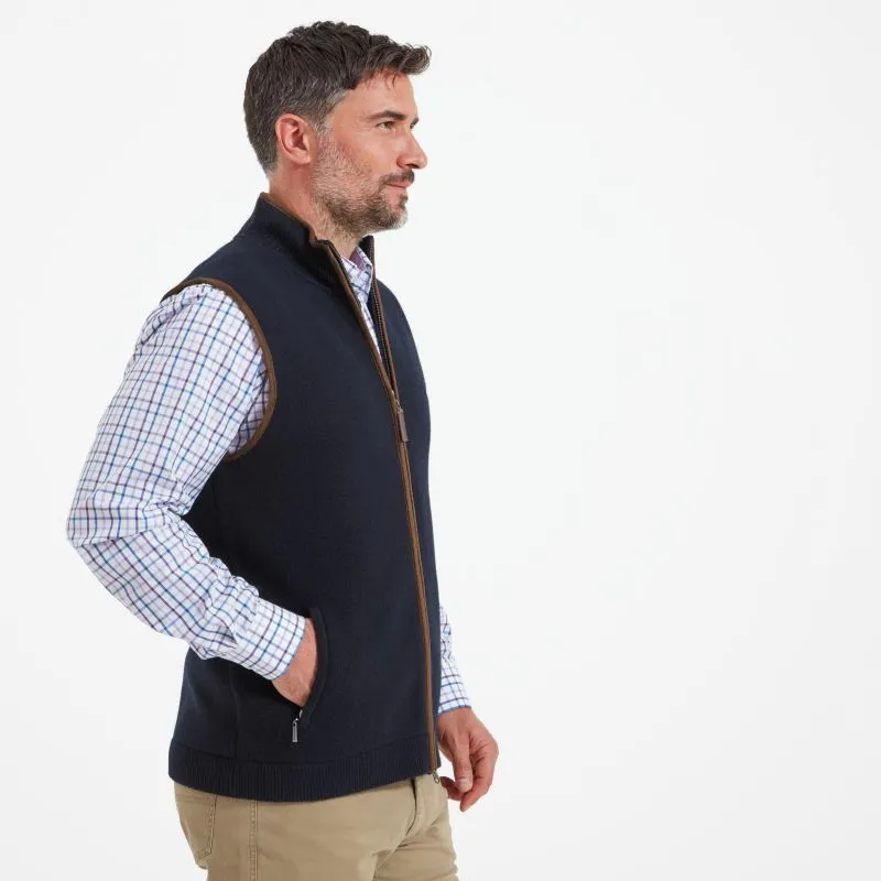 Schoffel Orkney Merino Mens Gilet - Navy