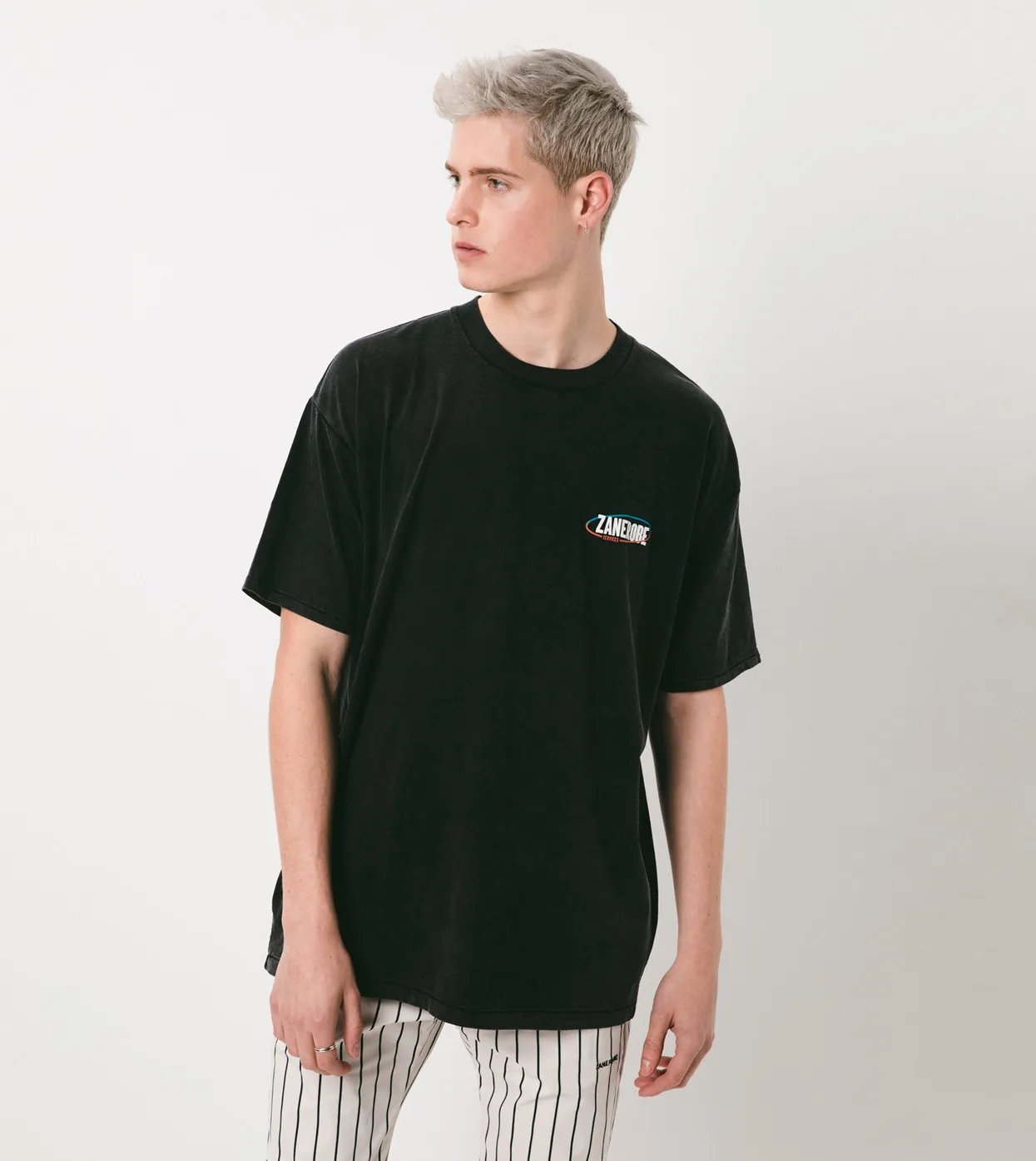 Services Box Tee Black Acid - Sale