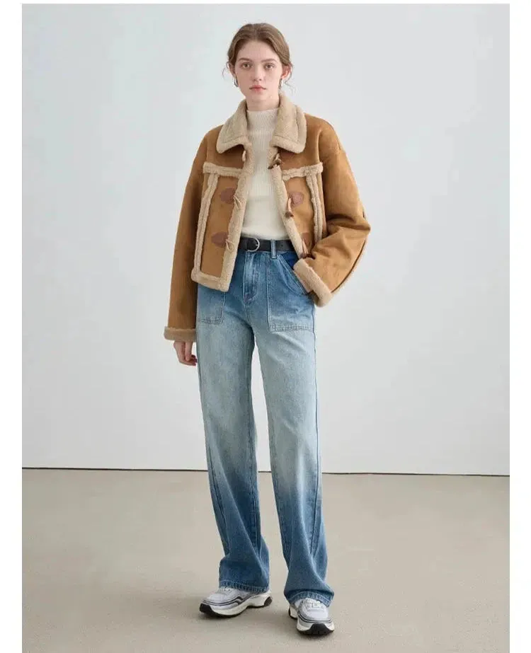 Shearling Trim Toggle Coat