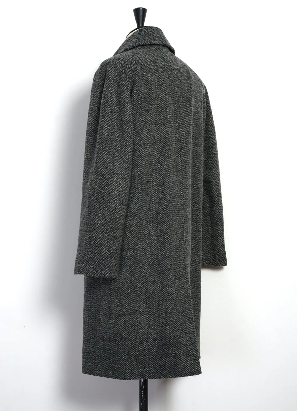 SIGURD 28-59-5 | Long Lined Wool Coat | Grey Tweed