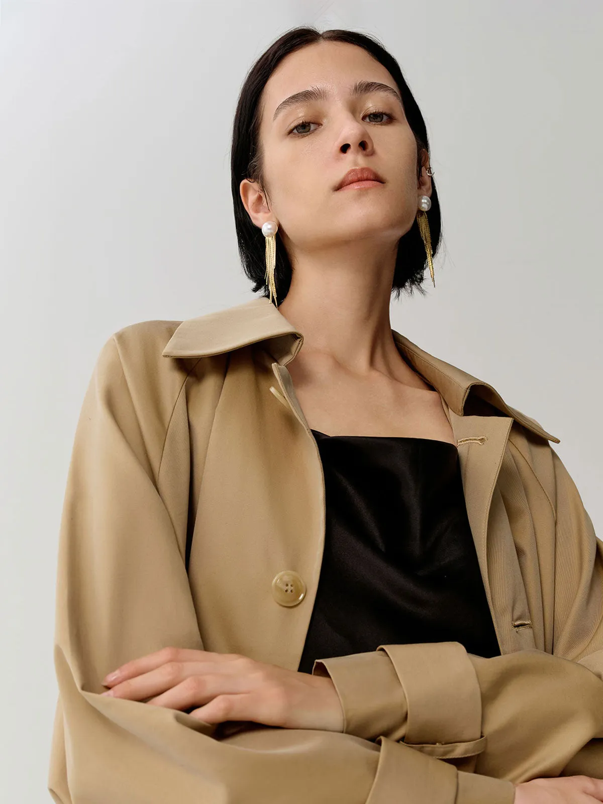 SILKINC Long Trench Coat (Venus silk trench)