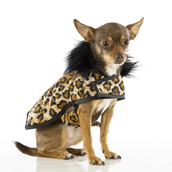 Soft Faux Leopard Fur Posh Puppy Coat