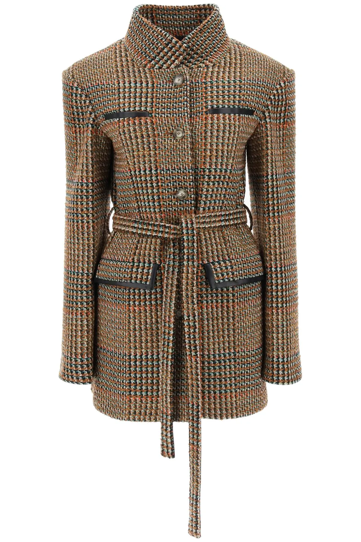 Stella Mccartney Wool Blend Tweed Coat