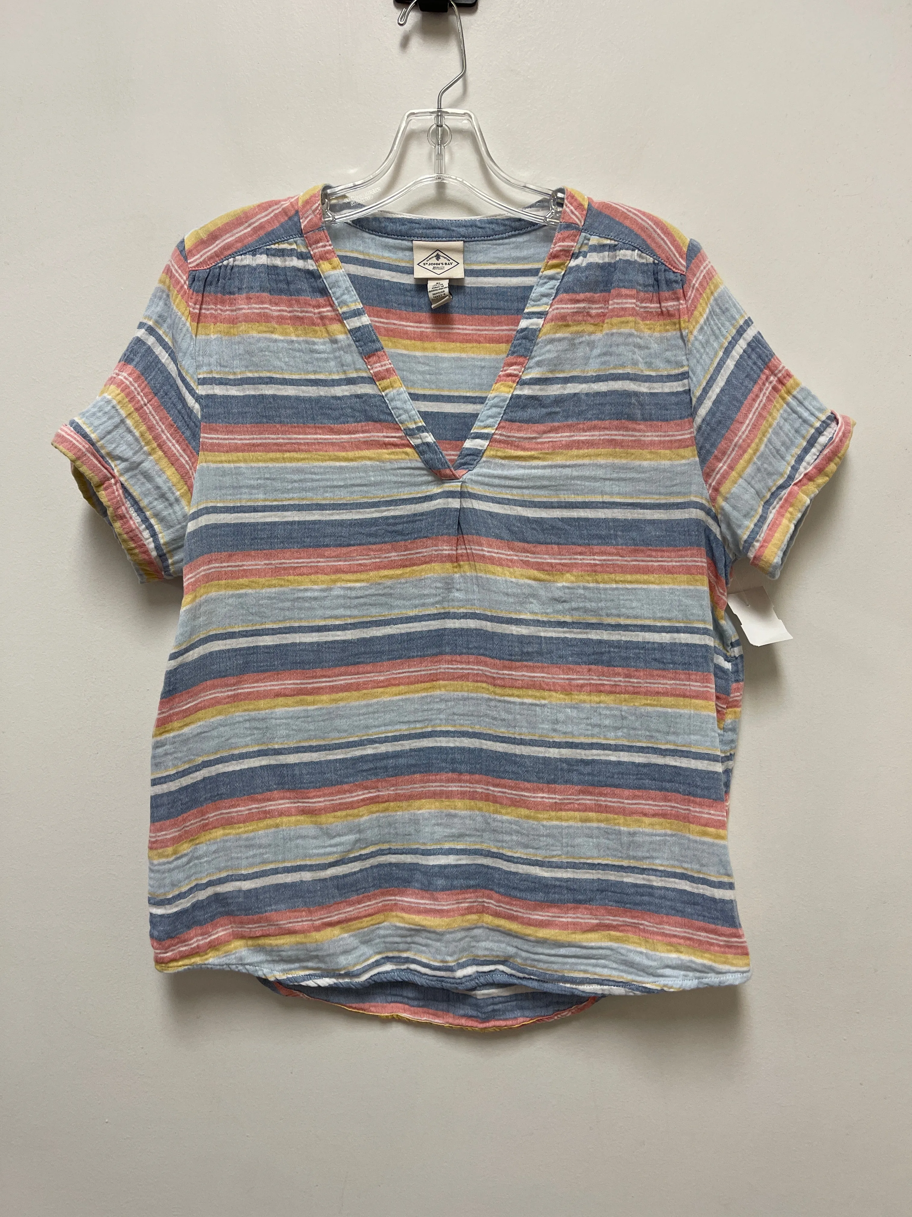 Top Short Sleeve By St Johns Bay In Blue, Size: M