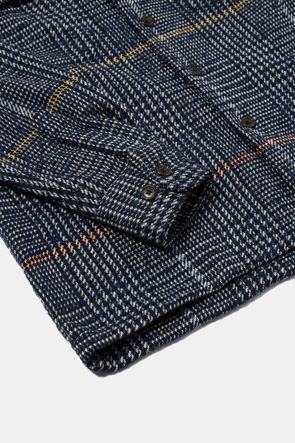 Universal Works Long Sleeved Utility Shirt (Navy Dogtooth Check)