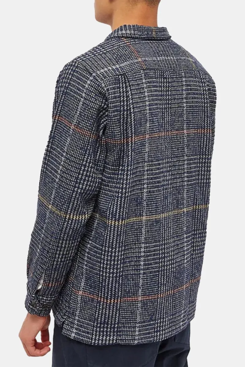 Universal Works Long Sleeved Utility Shirt (Navy Dogtooth Check)