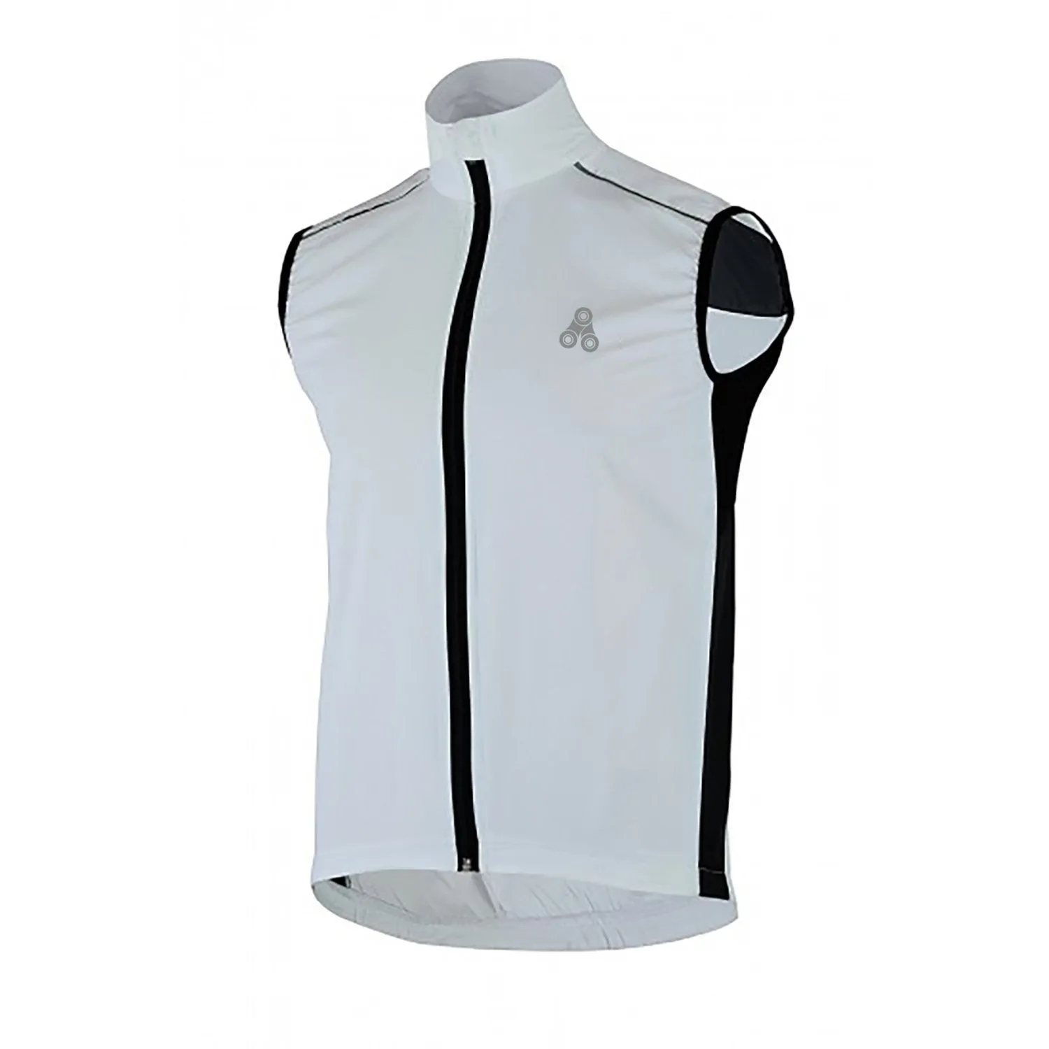 Urban Cycling Windbreaker Vest / Gilet - White & Black