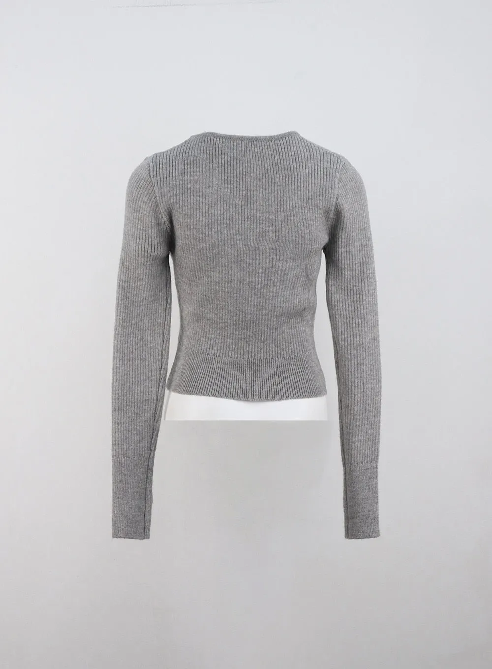 V-Neck Knit Crop Sweater ON330