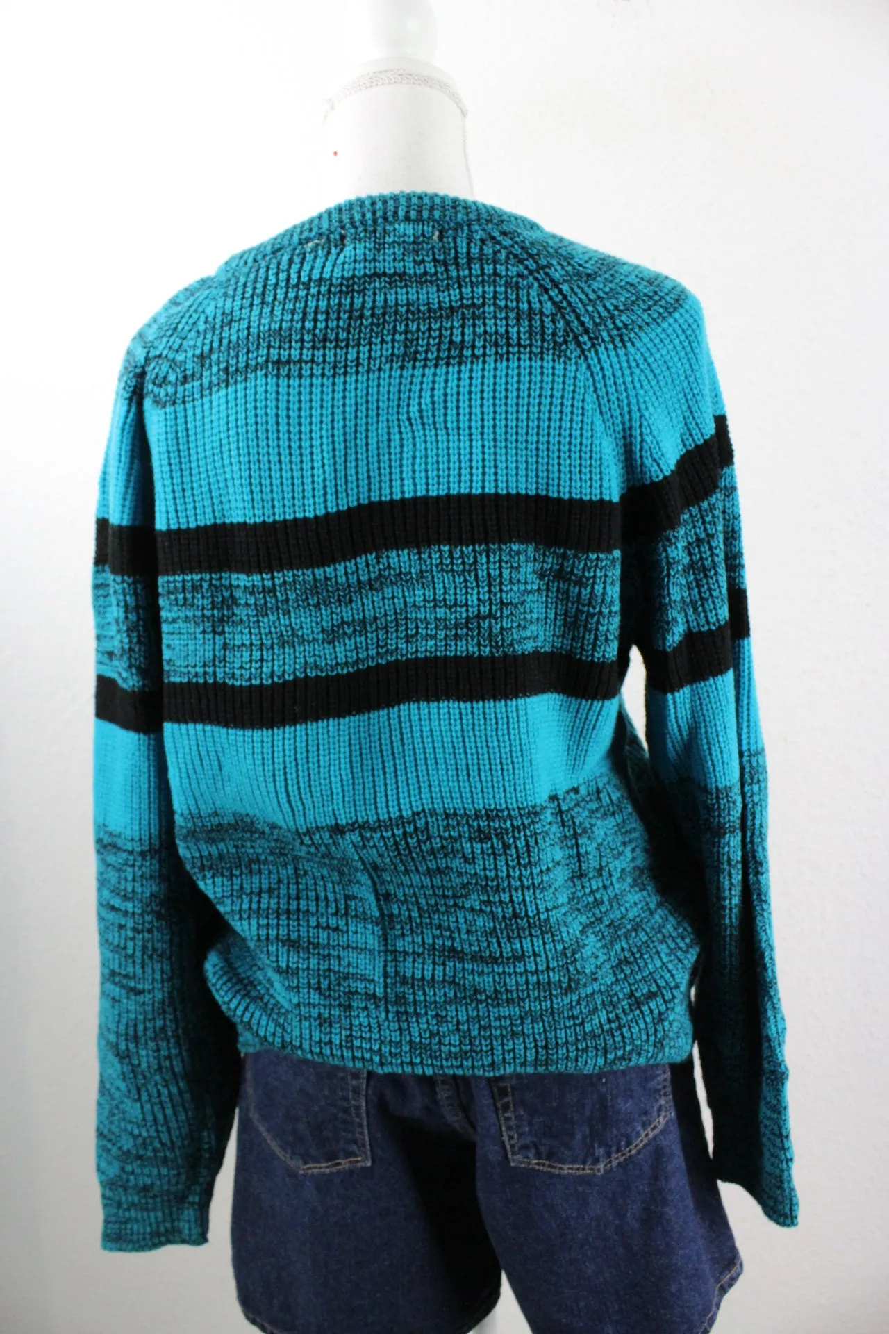 Vintage Blue Striped Pullover (M)