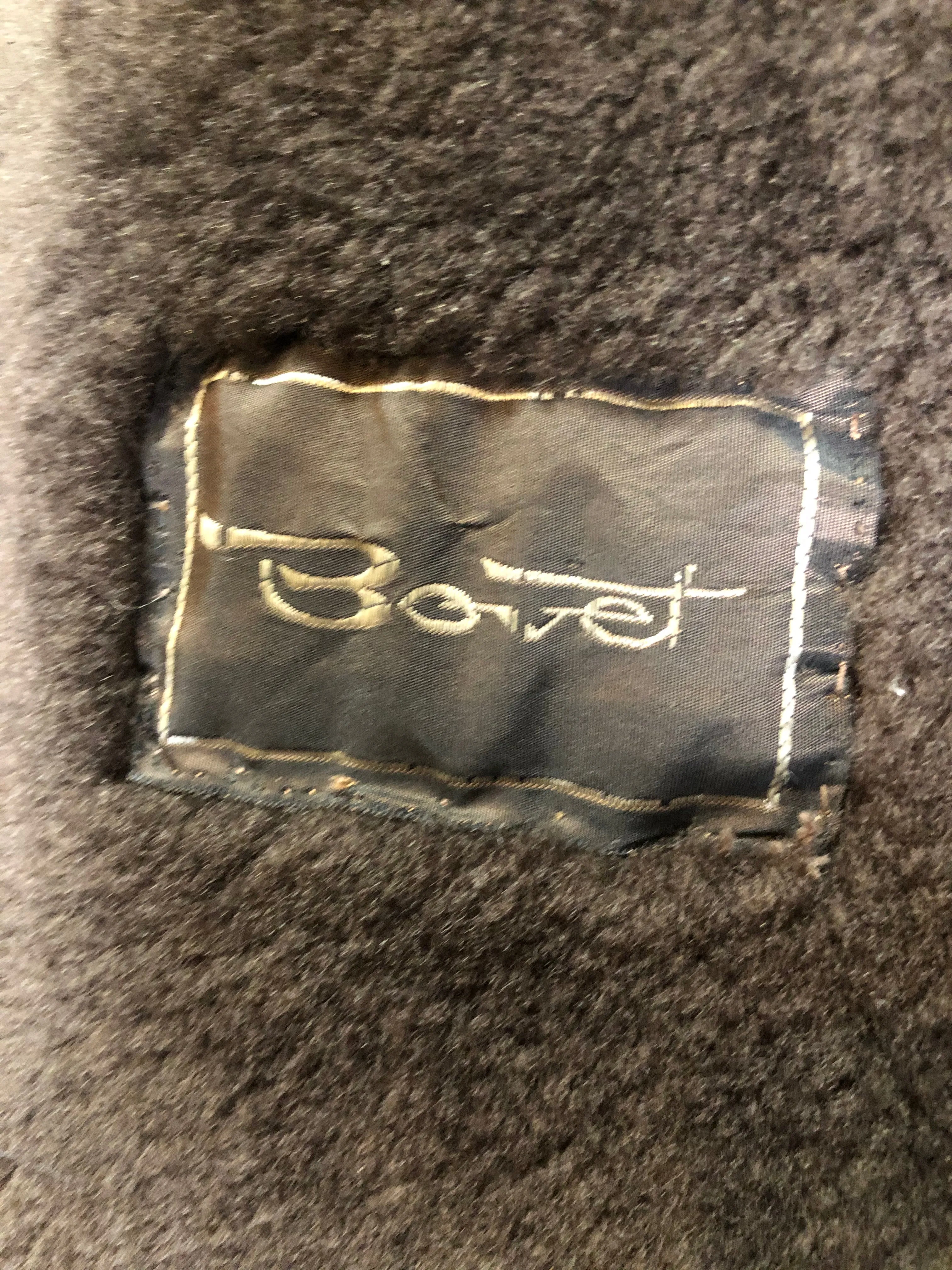 Vintage Bovet Medium Brown Shearling Coat