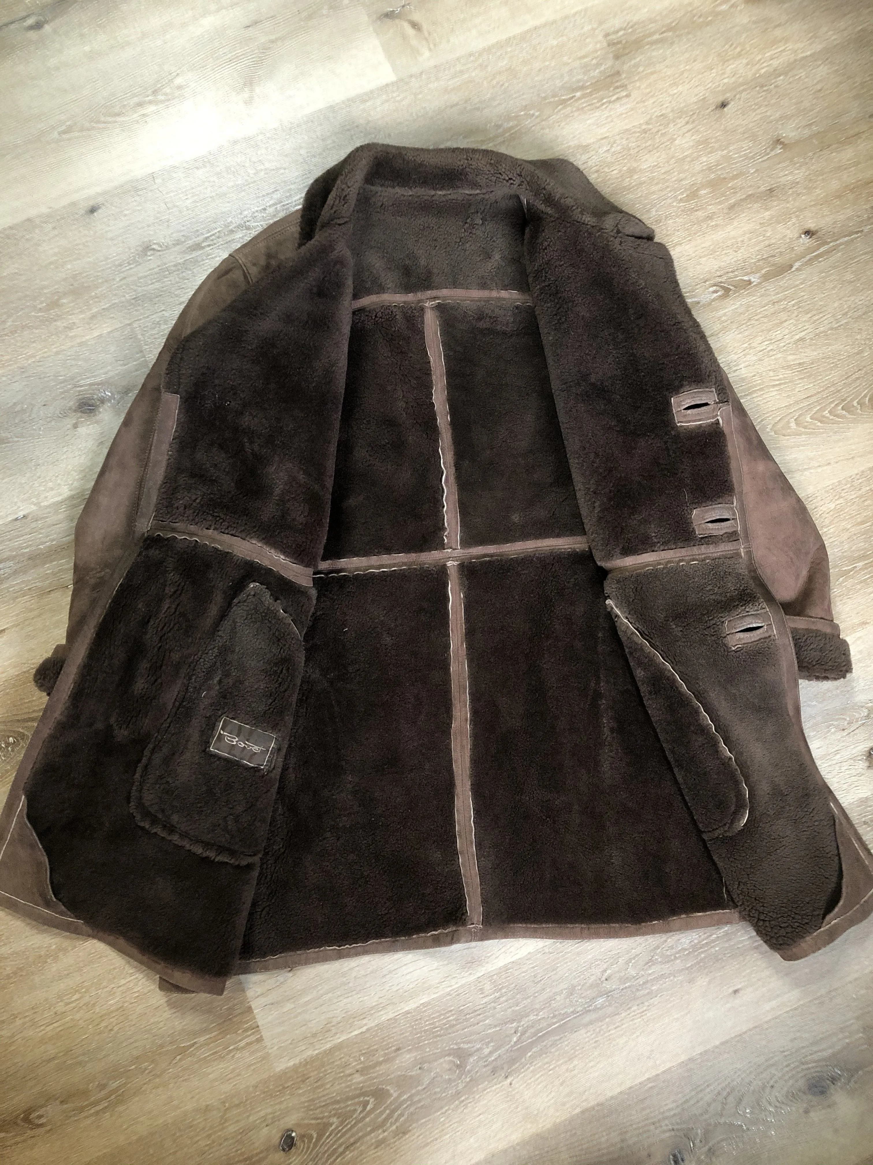 Vintage Bovet Medium Brown Shearling Coat