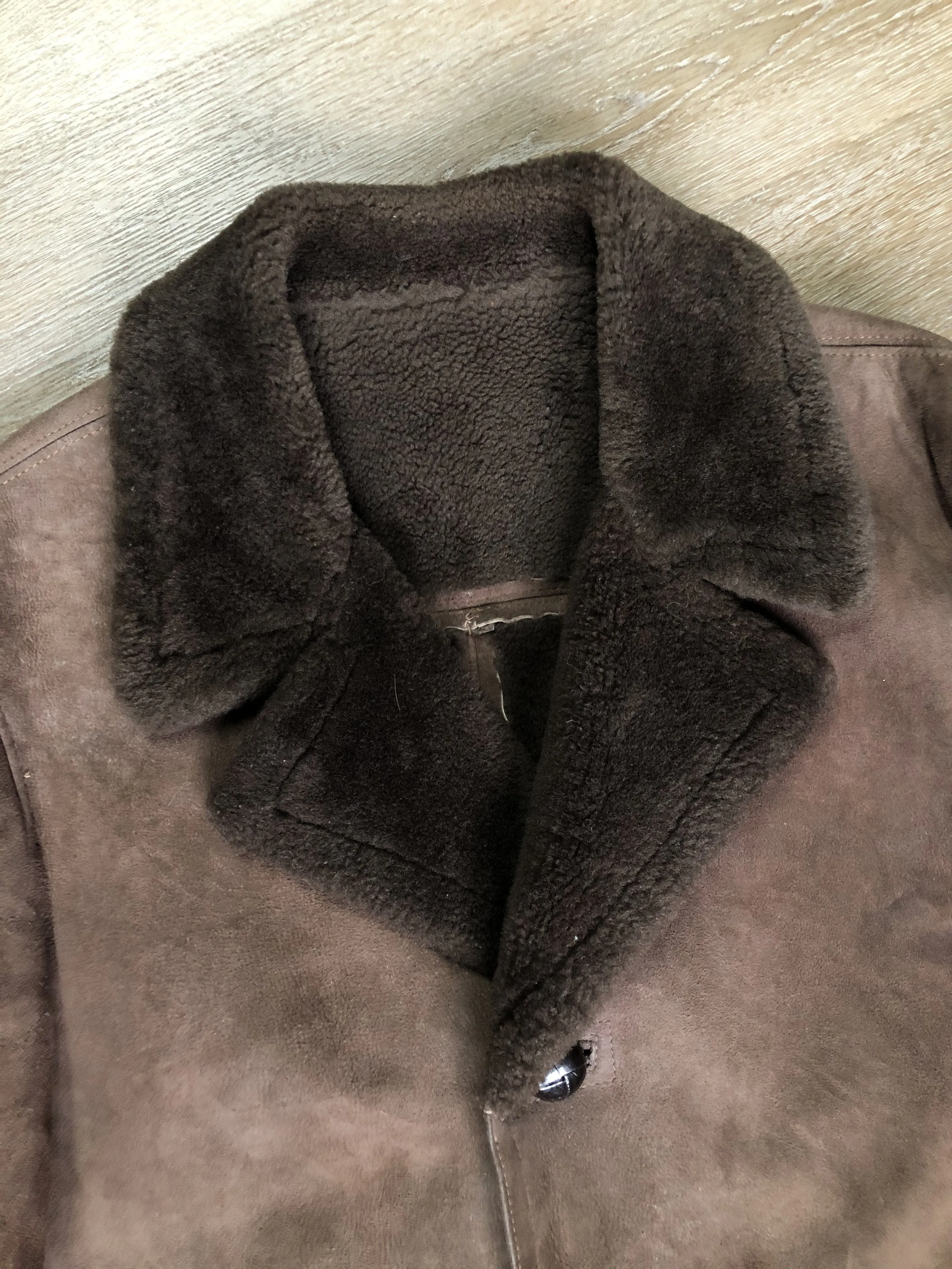 Vintage Bovet Medium Brown Shearling Coat