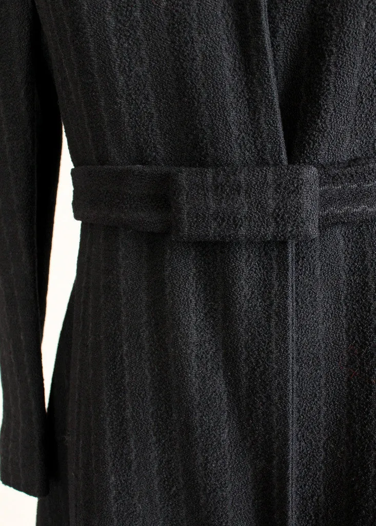 Vintage Late 1930s Pinstriped Wool Coat